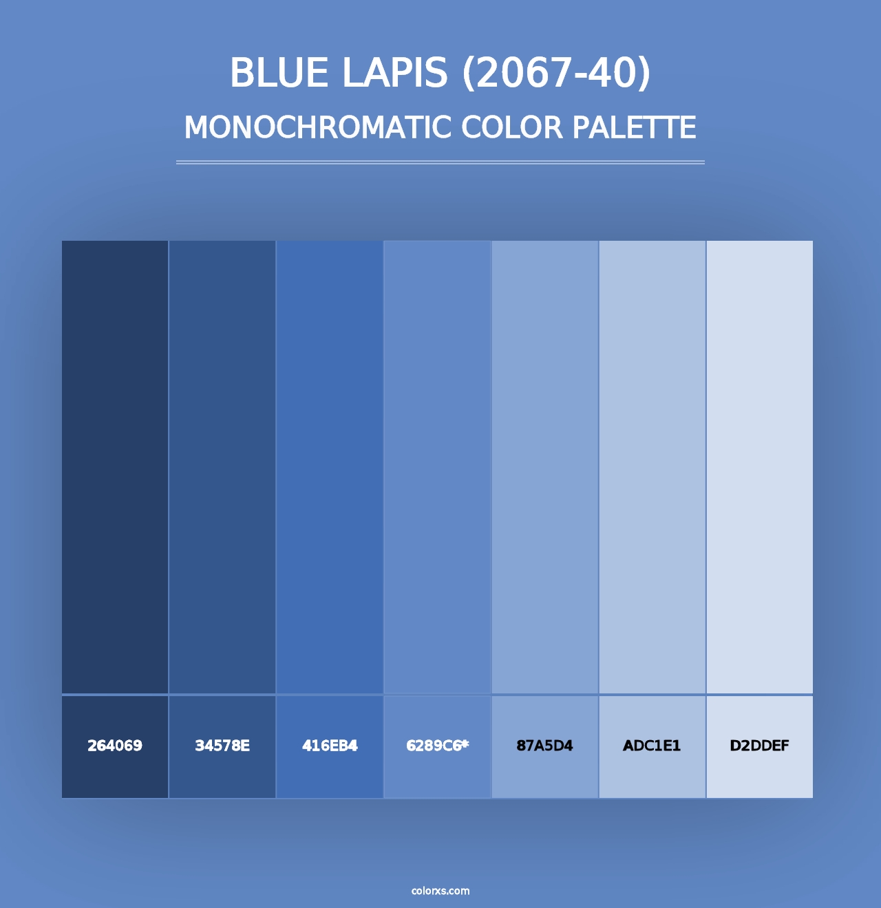 Blue Lapis (2067-40) - Monochromatic Color Palette