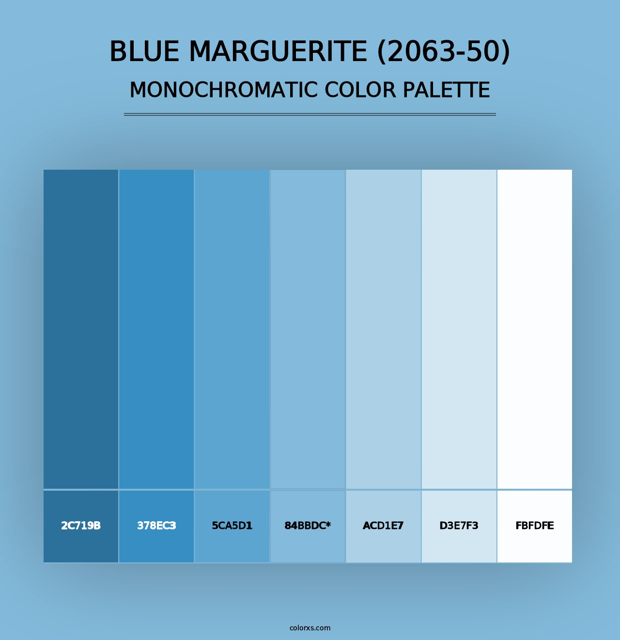 Blue Marguerite (2063-50) - Monochromatic Color Palette