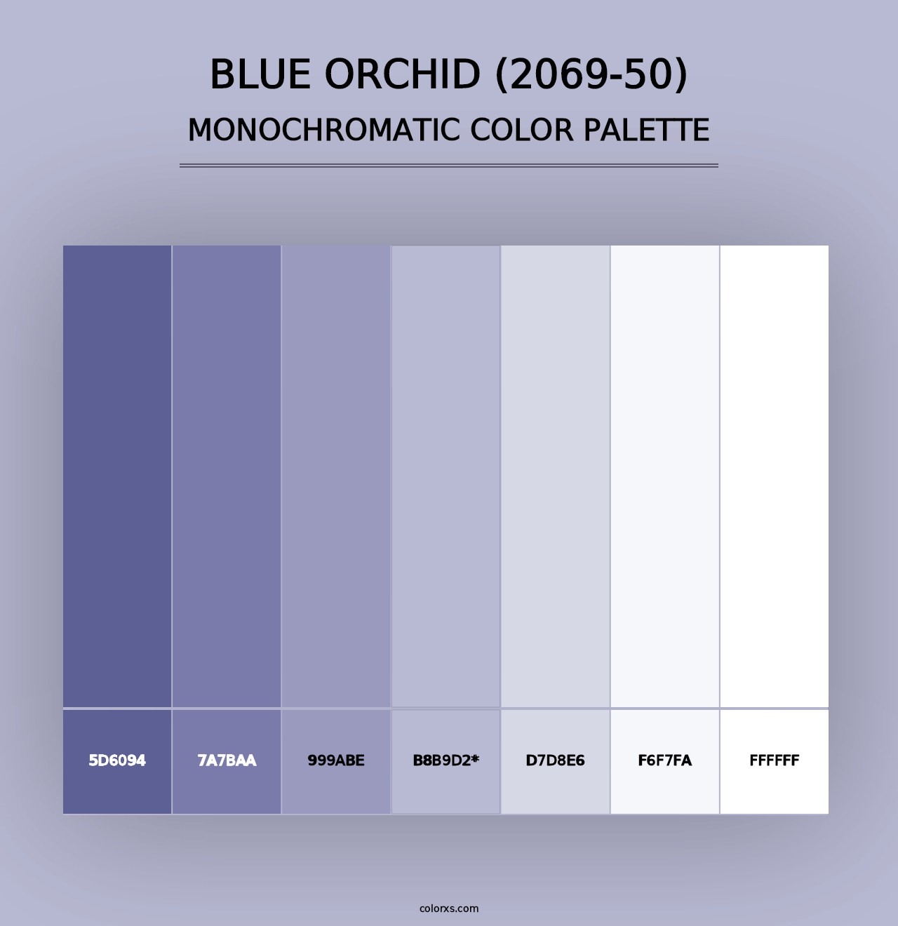 Blue Orchid (2069-50) - Monochromatic Color Palette