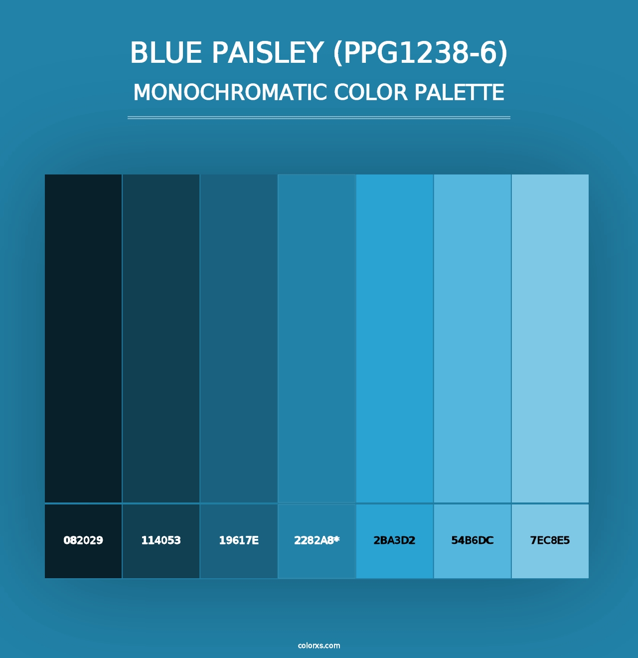 Blue Paisley (PPG1238-6) - Monochromatic Color Palette