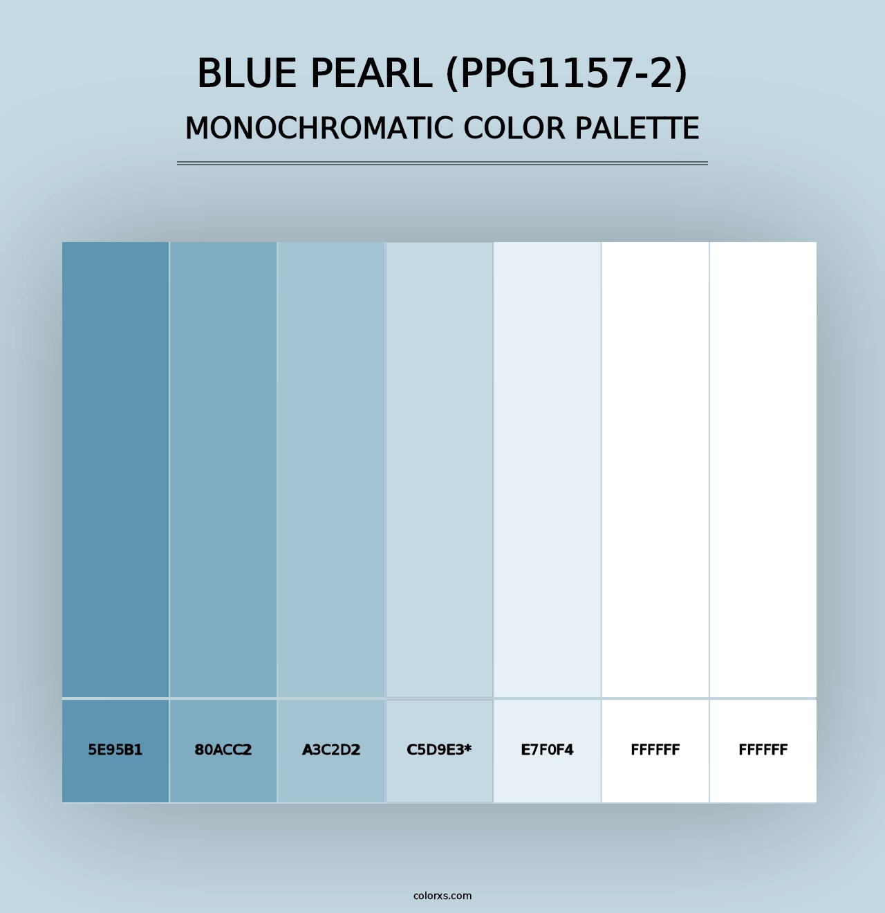 Blue Pearl (PPG1157-2) - Monochromatic Color Palette