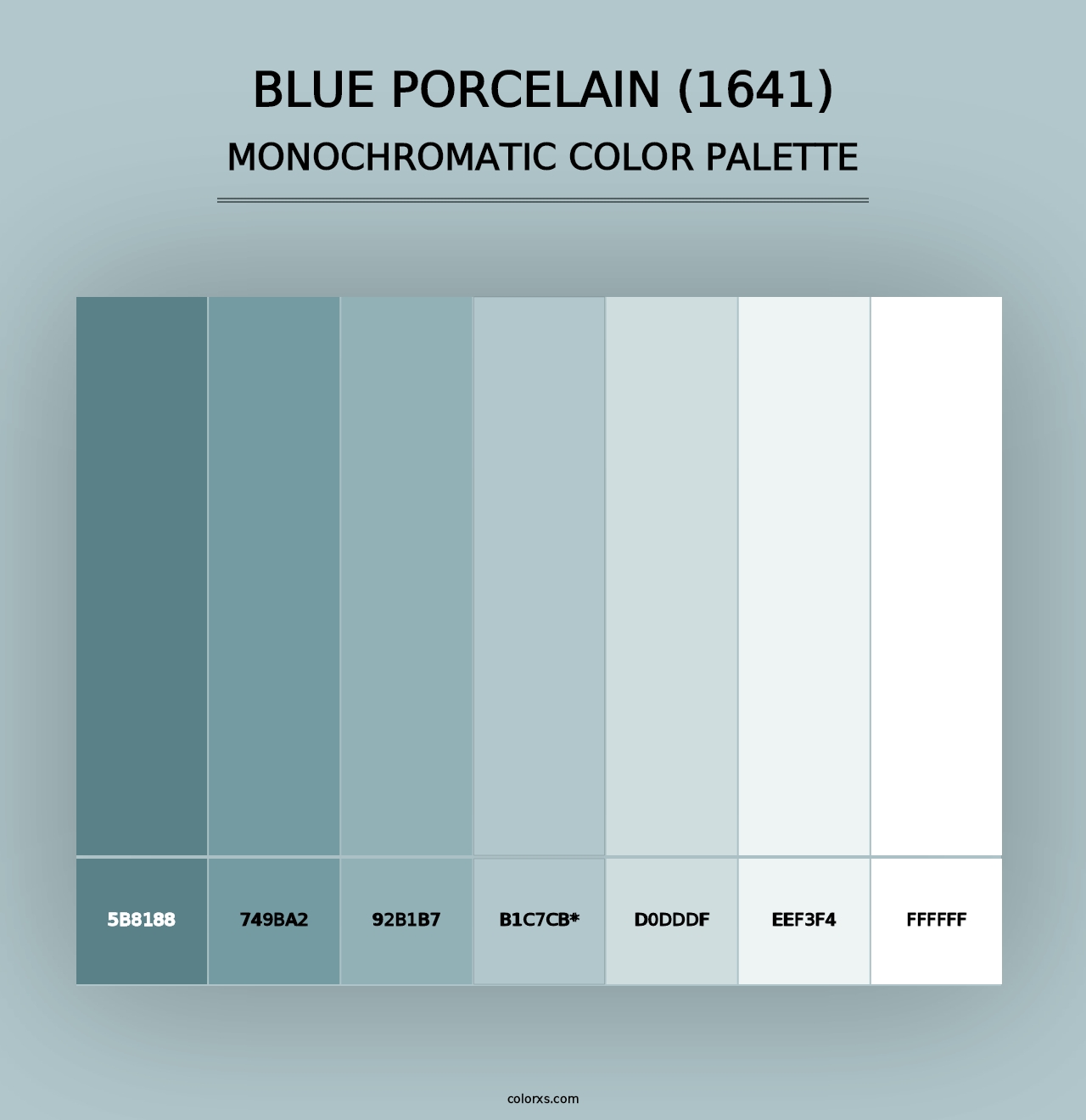 Blue Porcelain (1641) - Monochromatic Color Palette