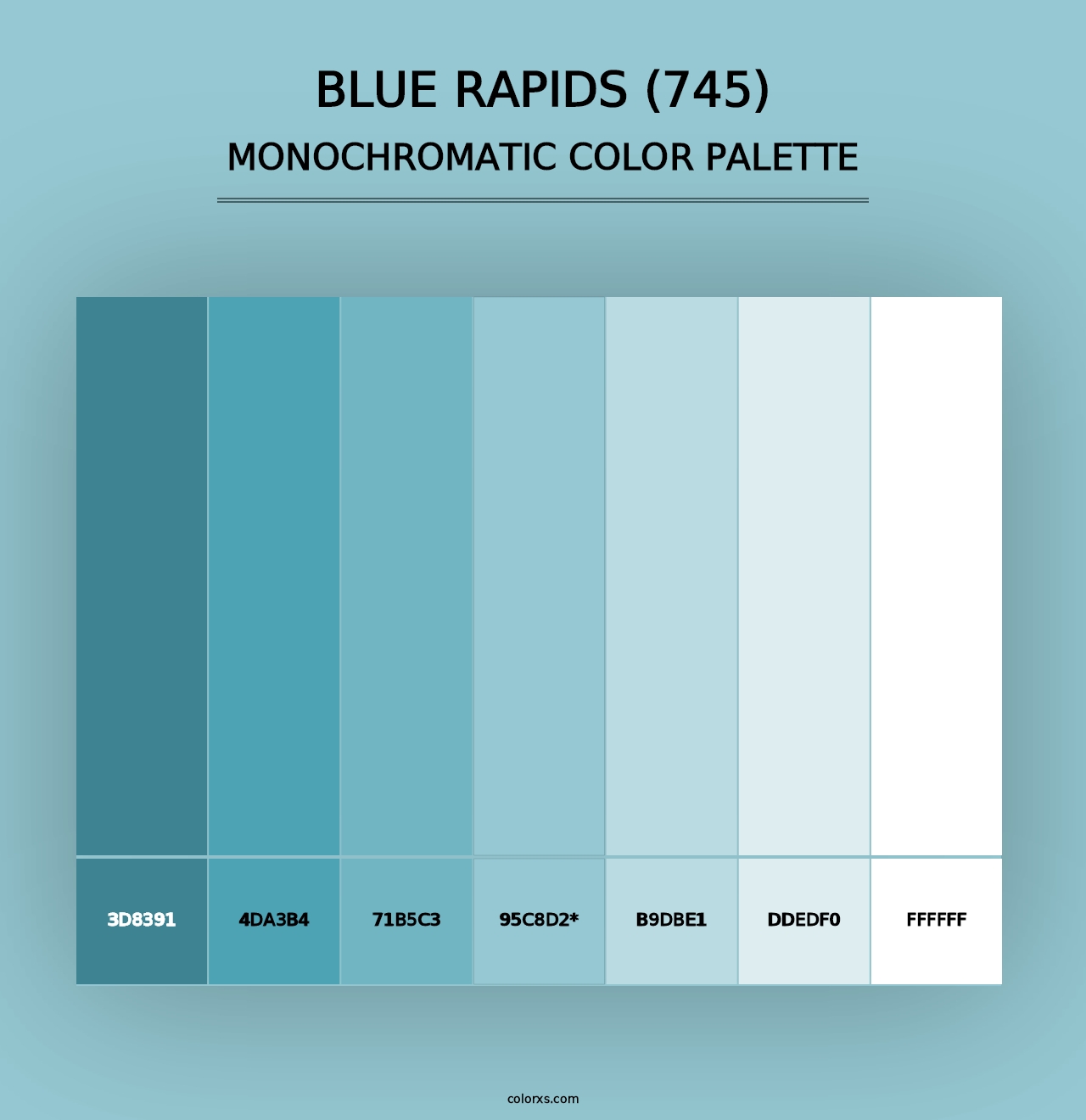 Blue Rapids (745) - Monochromatic Color Palette