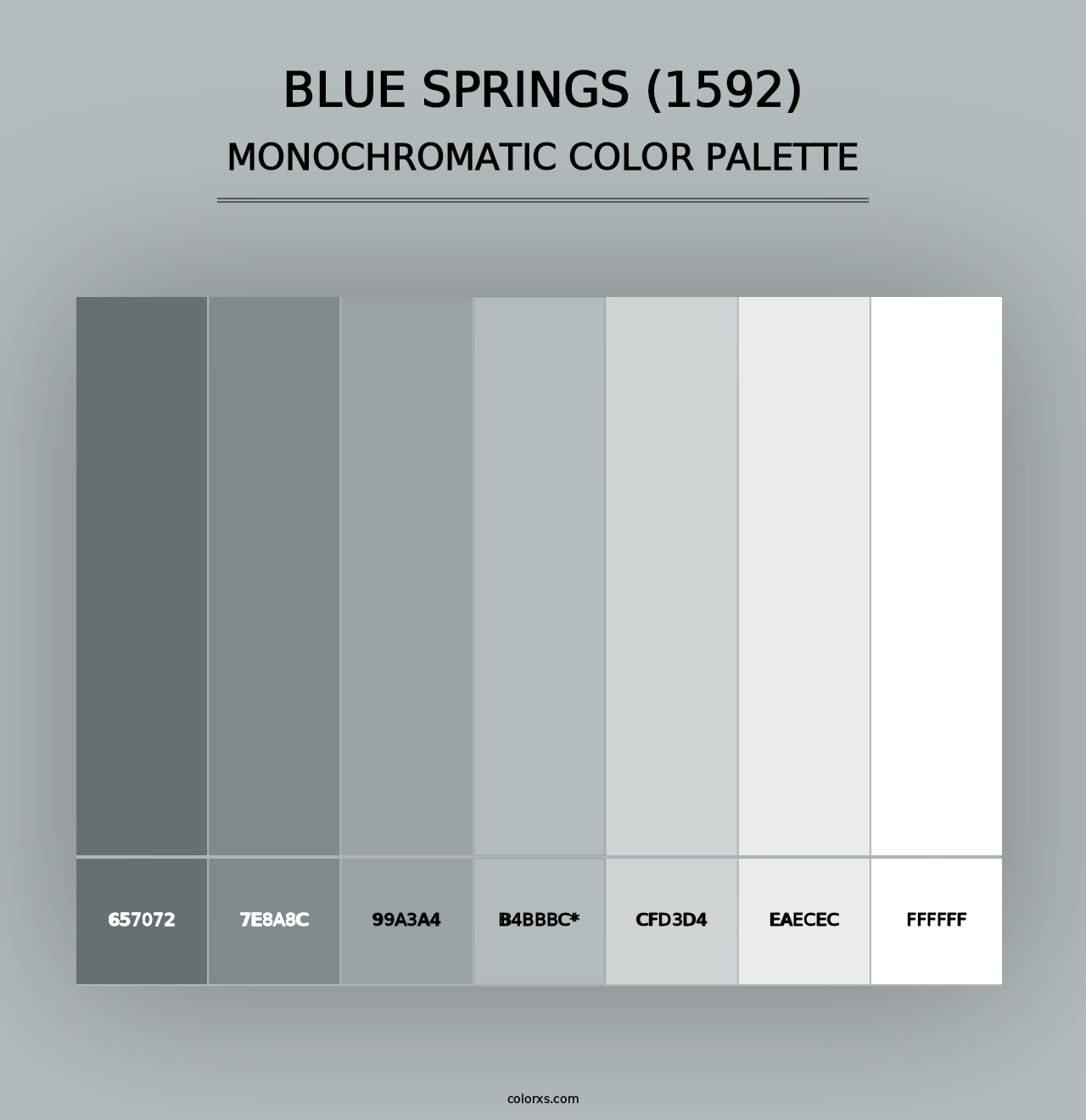 Blue Springs (1592) - Monochromatic Color Palette