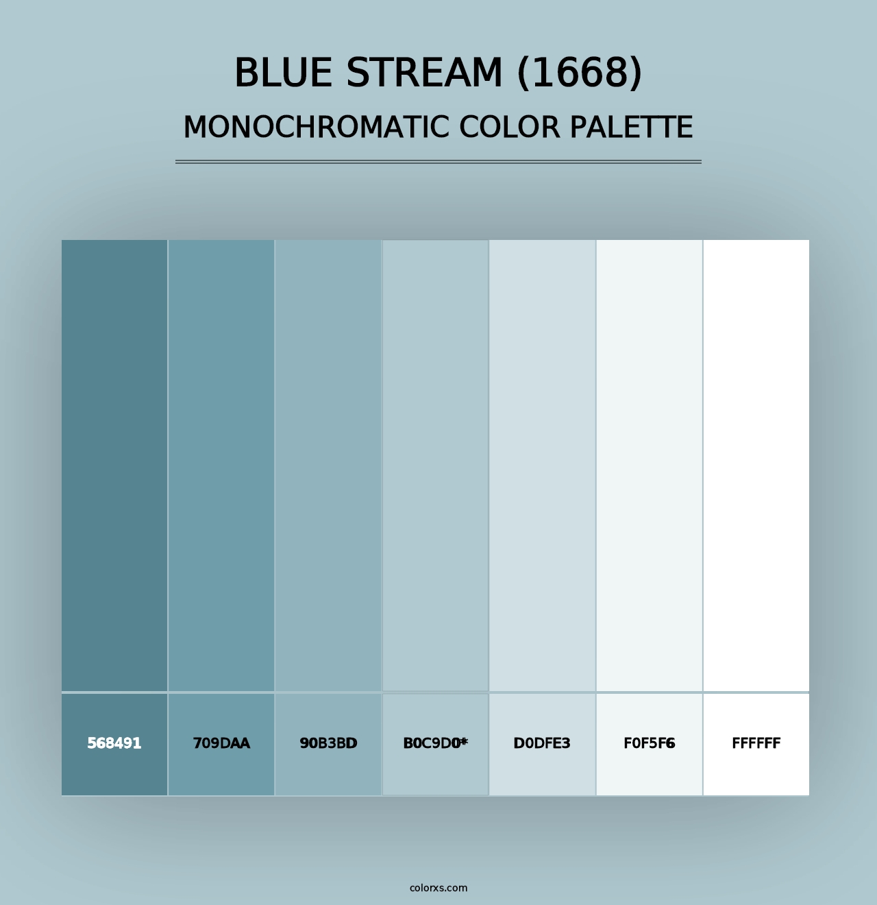 Blue Stream (1668) - Monochromatic Color Palette