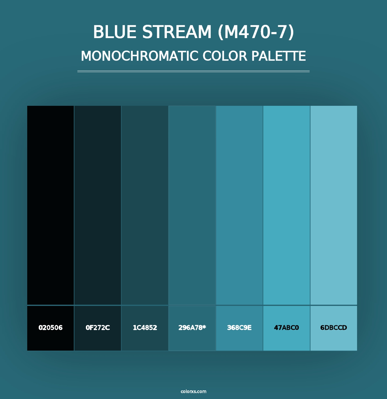 Blue Stream (M470-7) - Monochromatic Color Palette