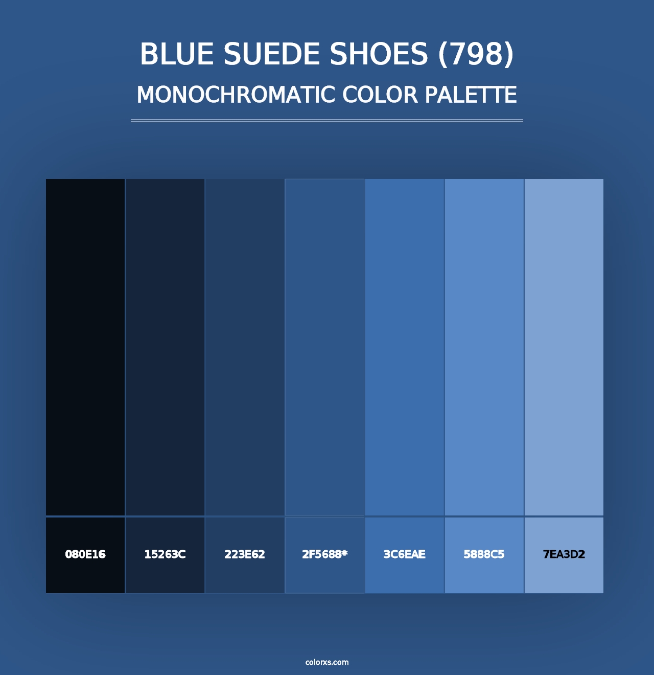 Blue Suede Shoes (798) - Monochromatic Color Palette