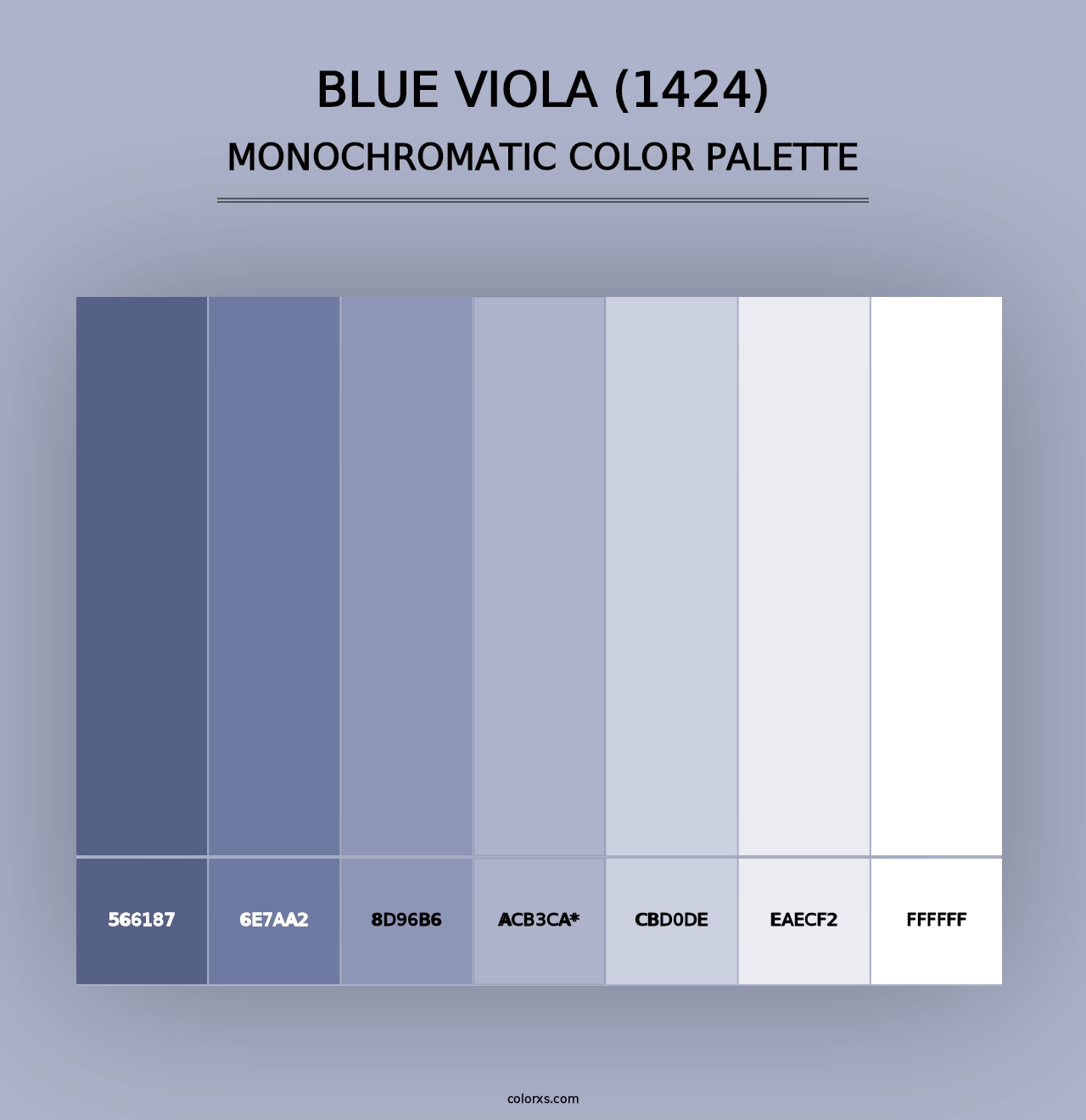 Blue Viola (1424) - Monochromatic Color Palette