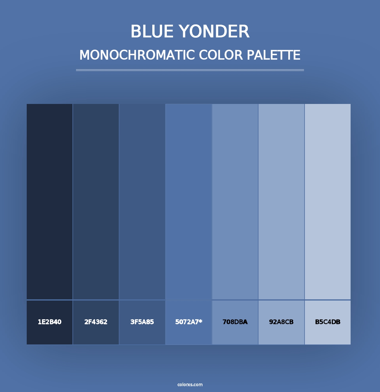 Blue Yonder - Monochromatic Color Palette