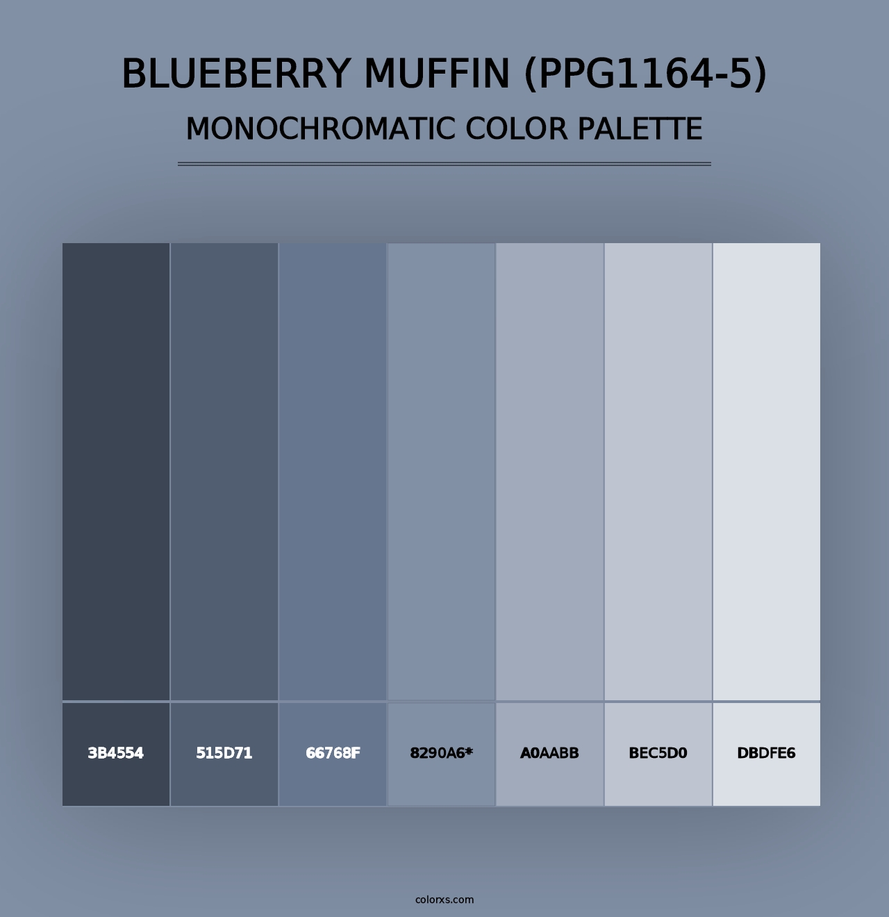 Blueberry Muffin (PPG1164-5) - Monochromatic Color Palette