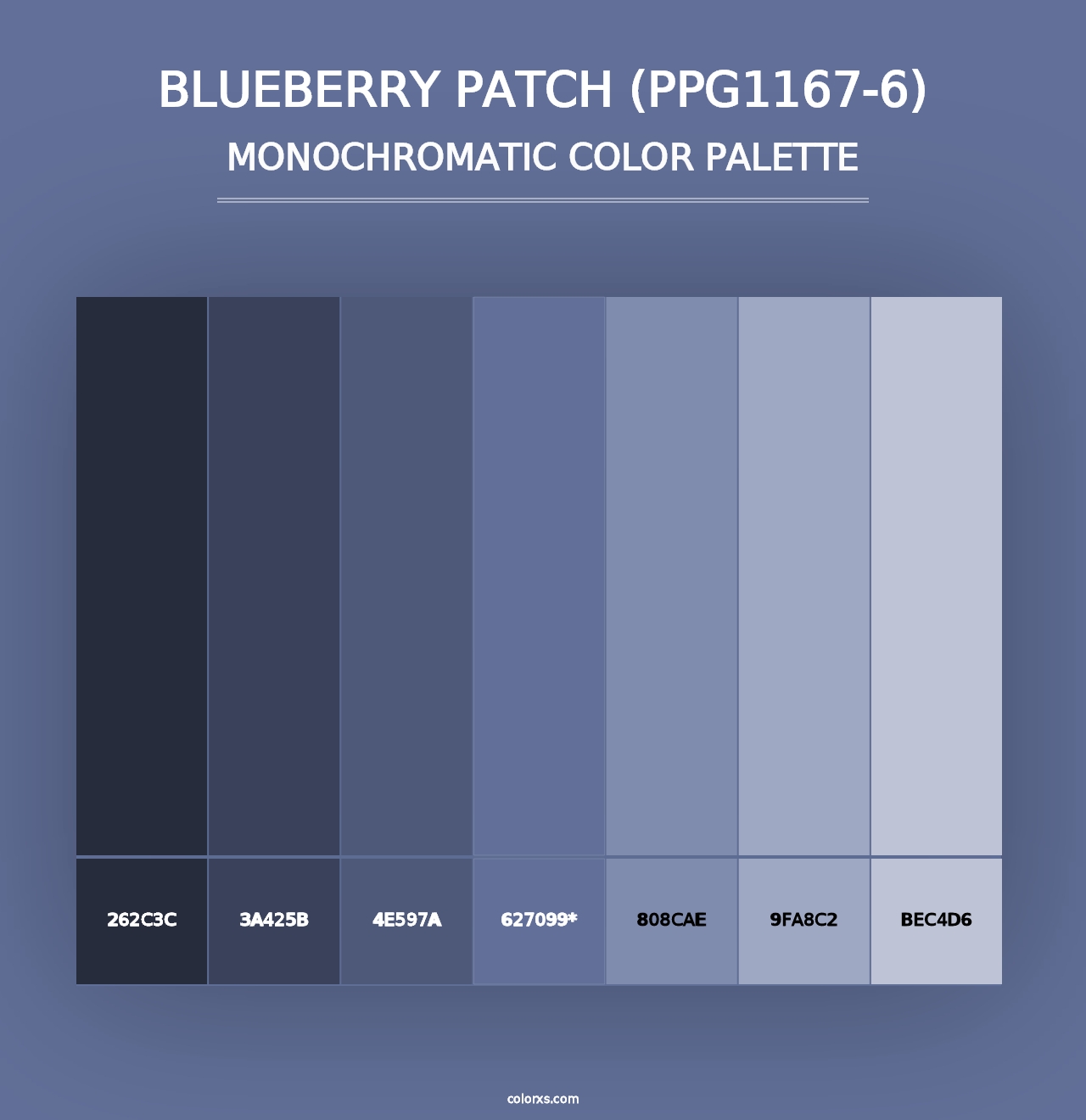 Blueberry Patch (PPG1167-6) - Monochromatic Color Palette