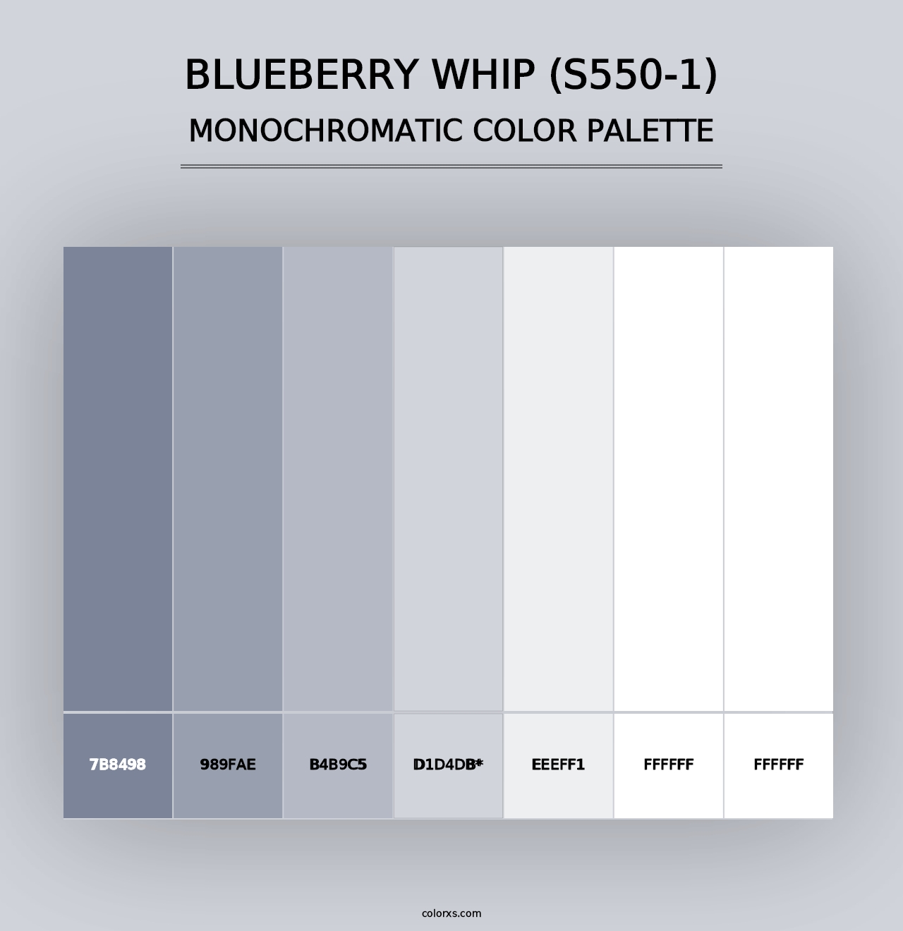 Blueberry Whip (S550-1) - Monochromatic Color Palette