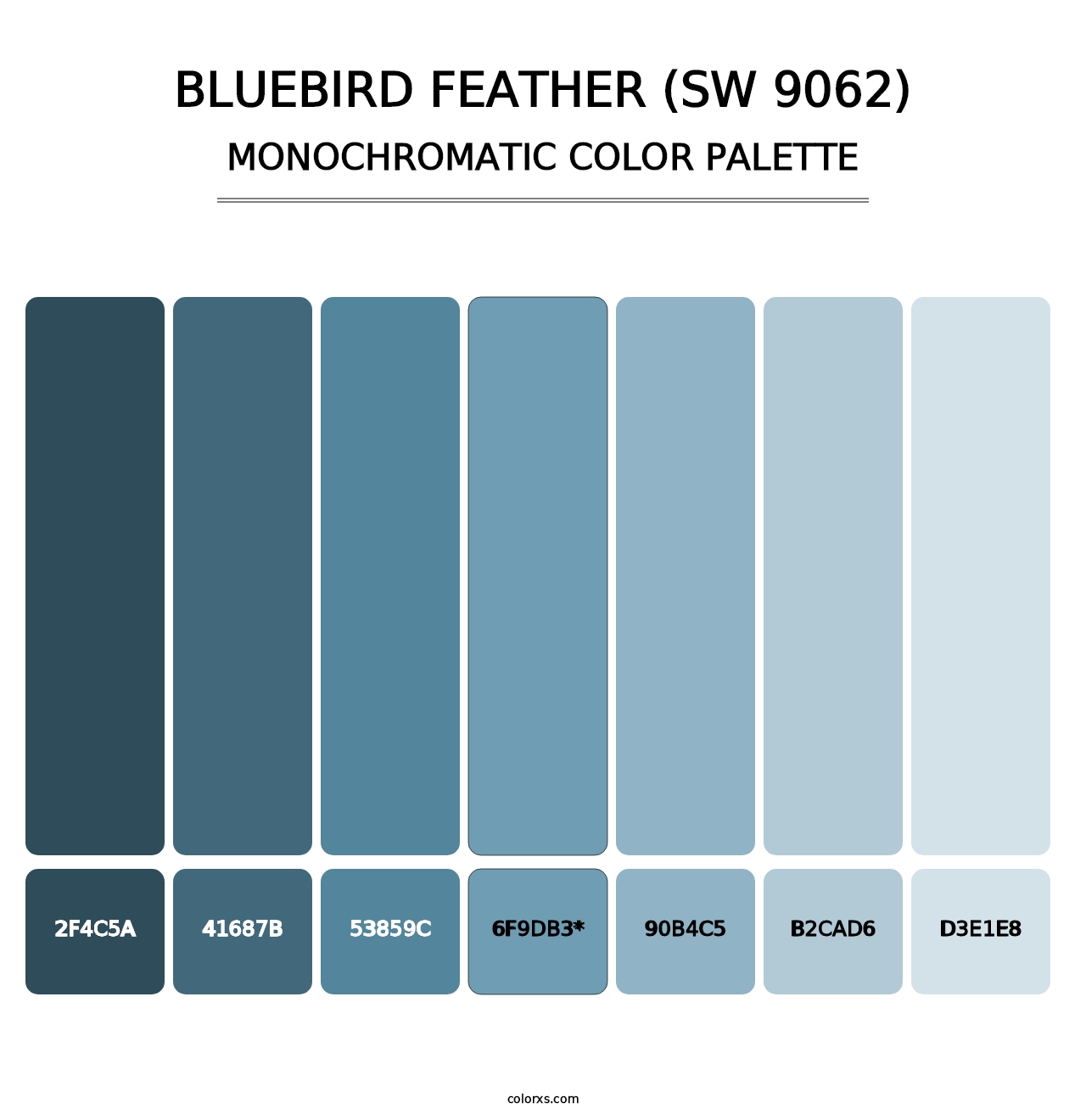 Bluebird Feather (SW 9062) - Monochromatic Color Palette