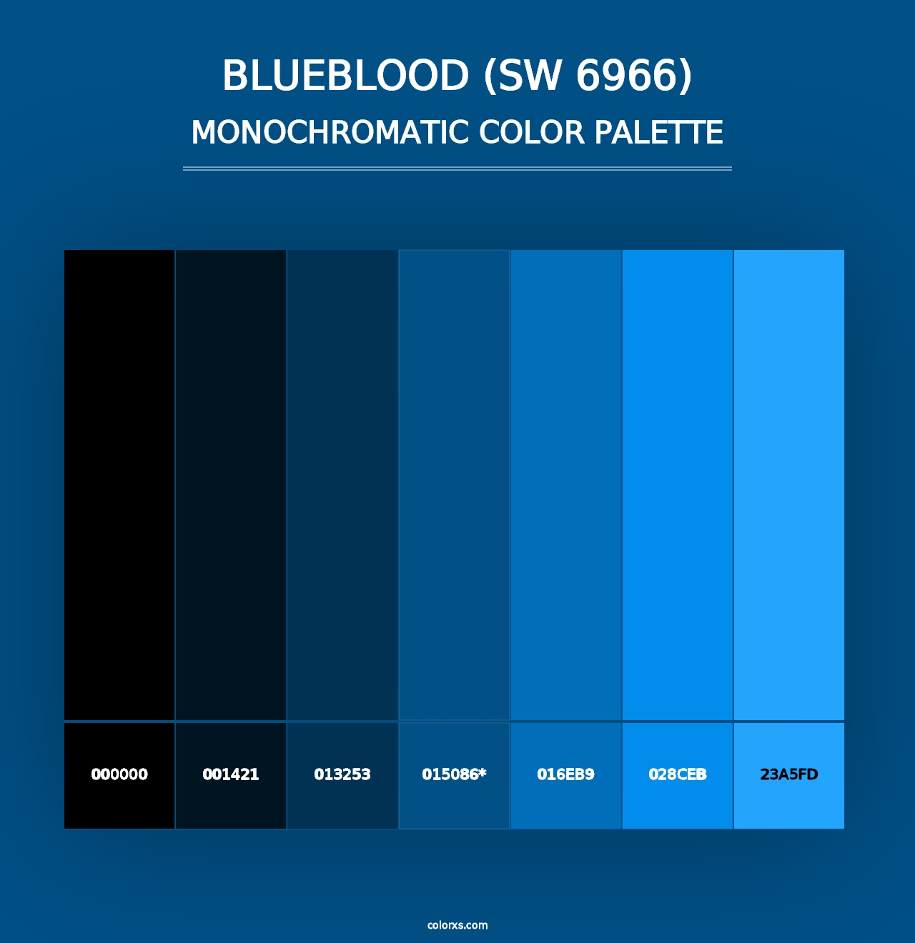 Blueblood (SW 6966) - Monochromatic Color Palette