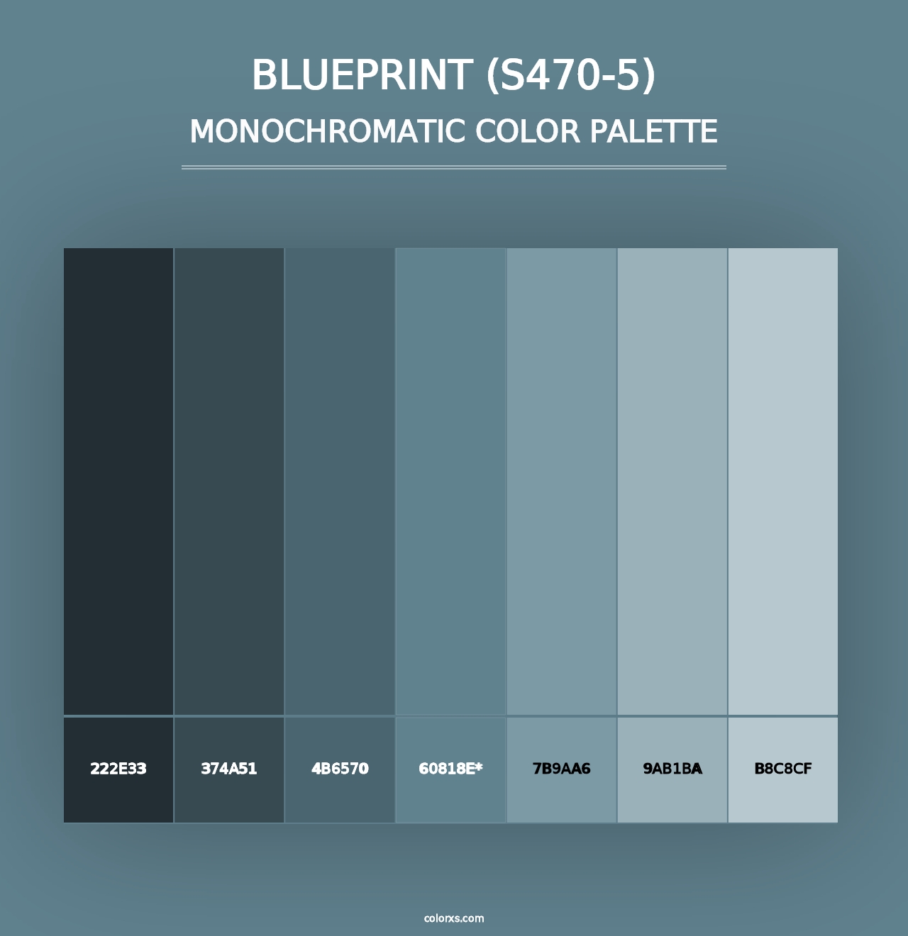 Blueprint (S470-5) - Monochromatic Color Palette