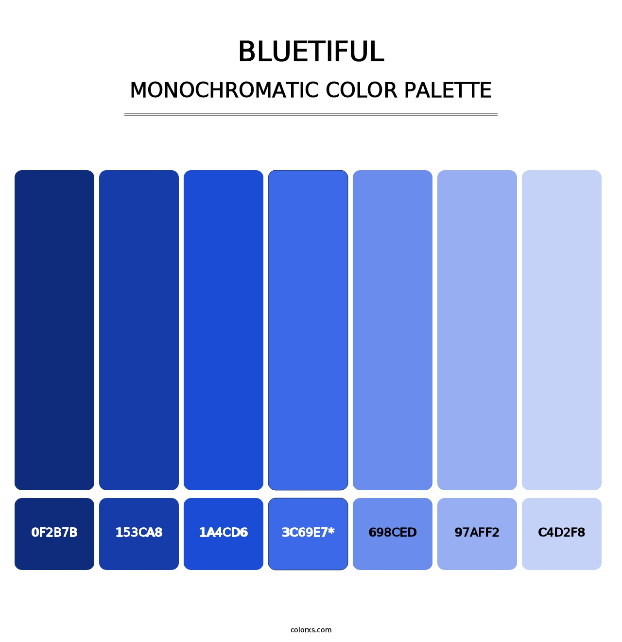 Bluetiful - Monochromatic Color Palette