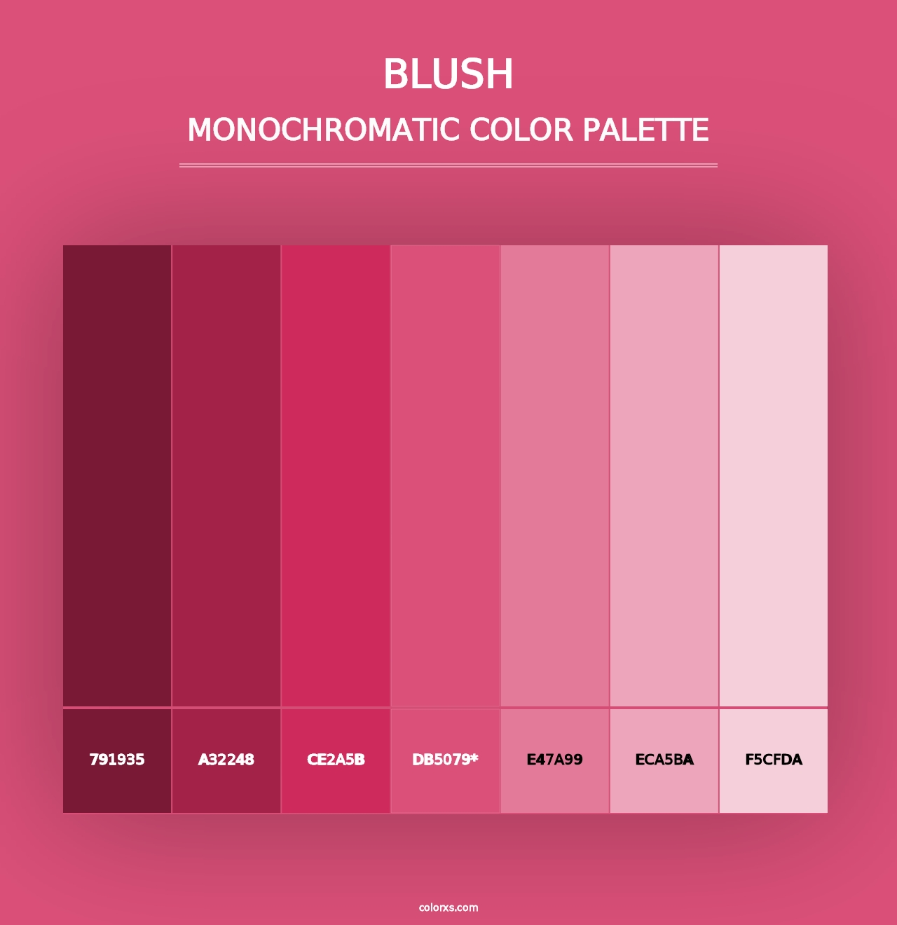 Blush - Monochromatic Color Palette