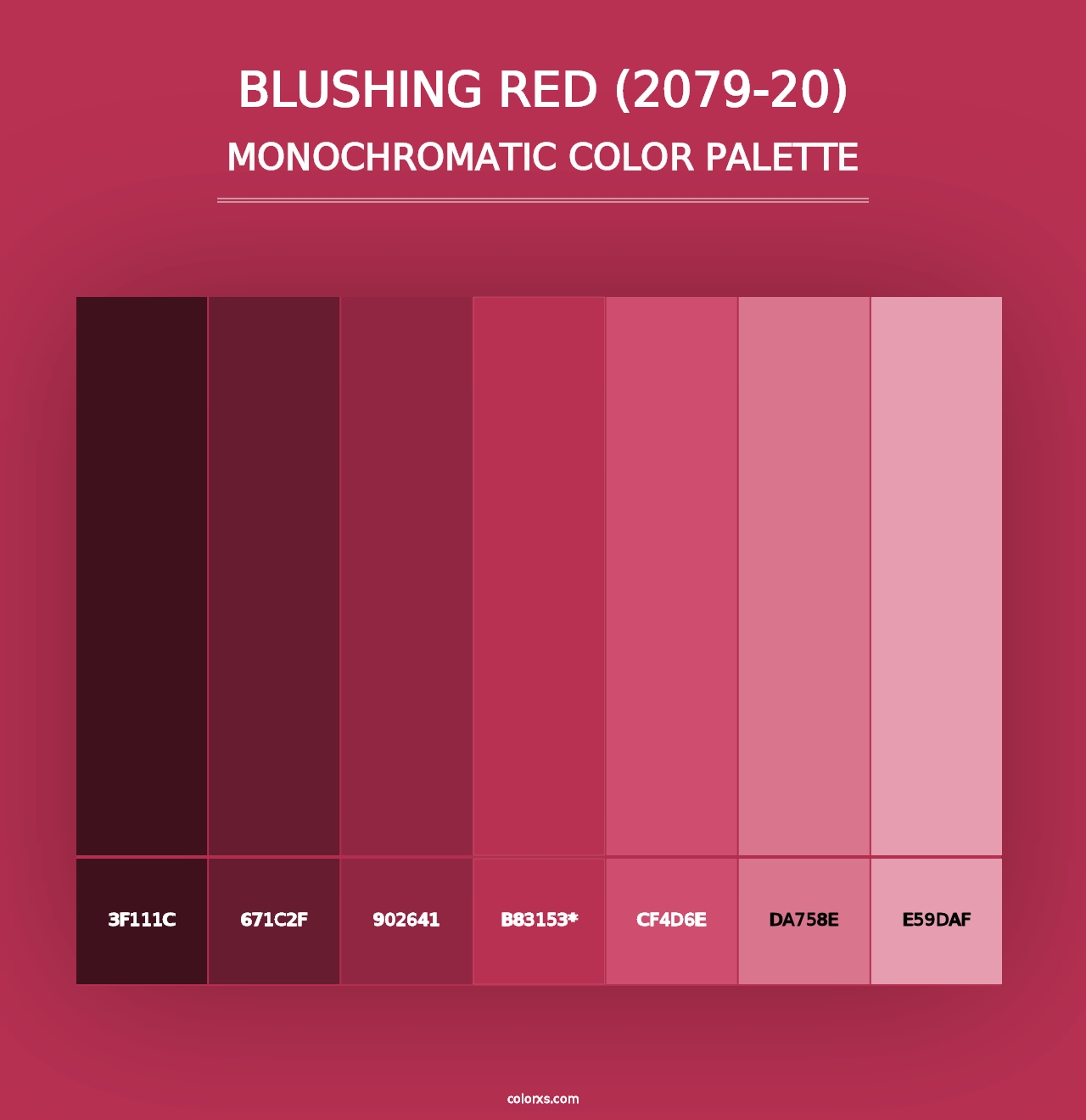 Blushing Red (2079-20) - Monochromatic Color Palette