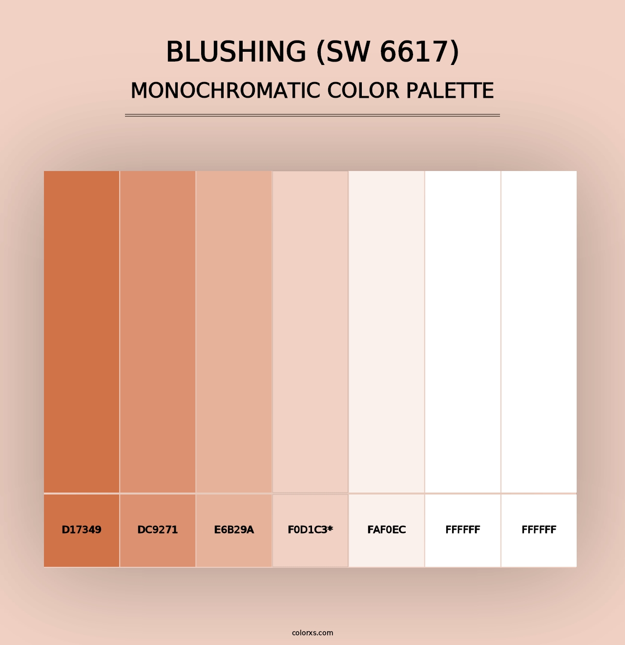 Blushing (SW 6617) - Monochromatic Color Palette