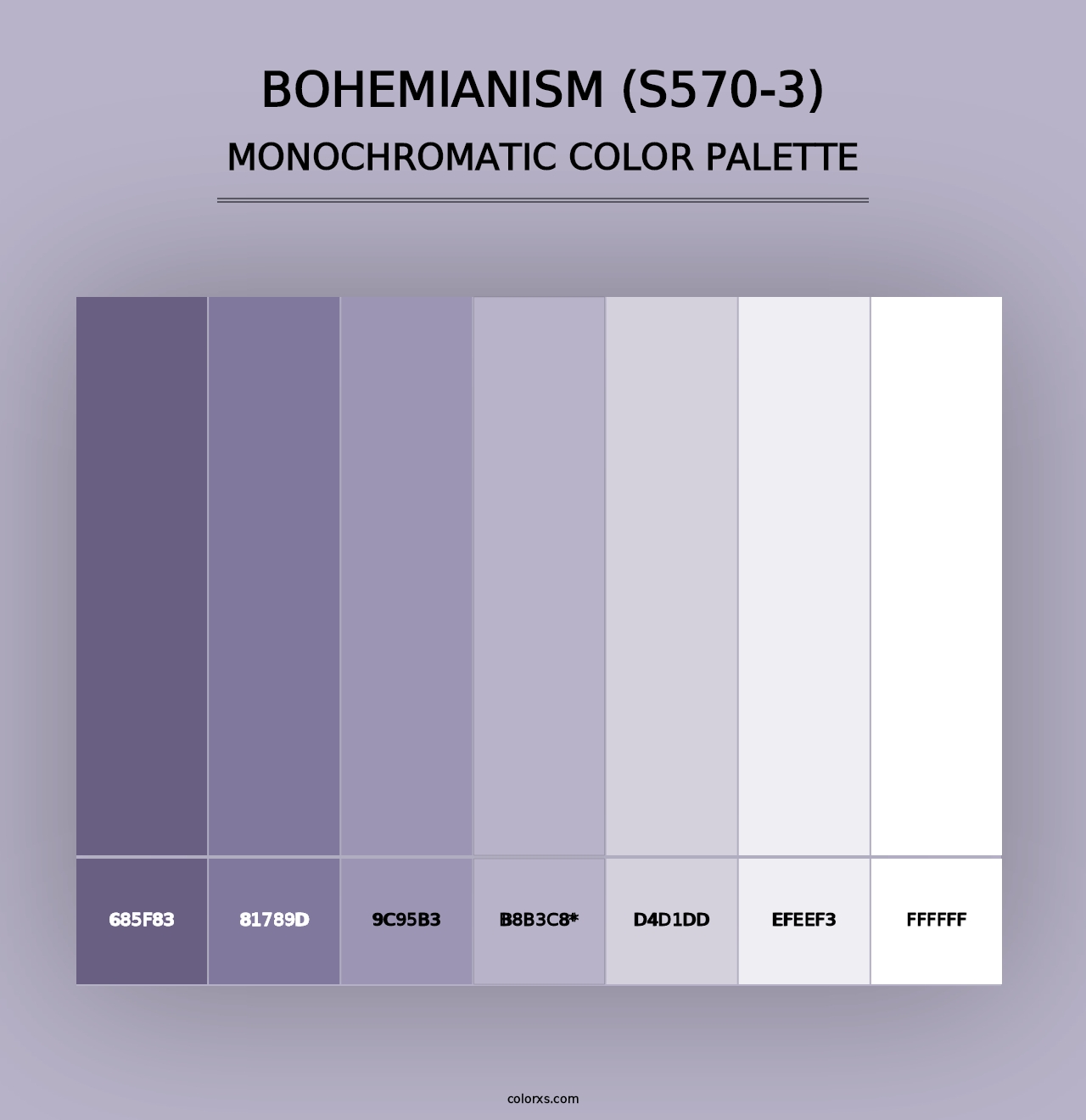 Bohemianism (S570-3) - Monochromatic Color Palette