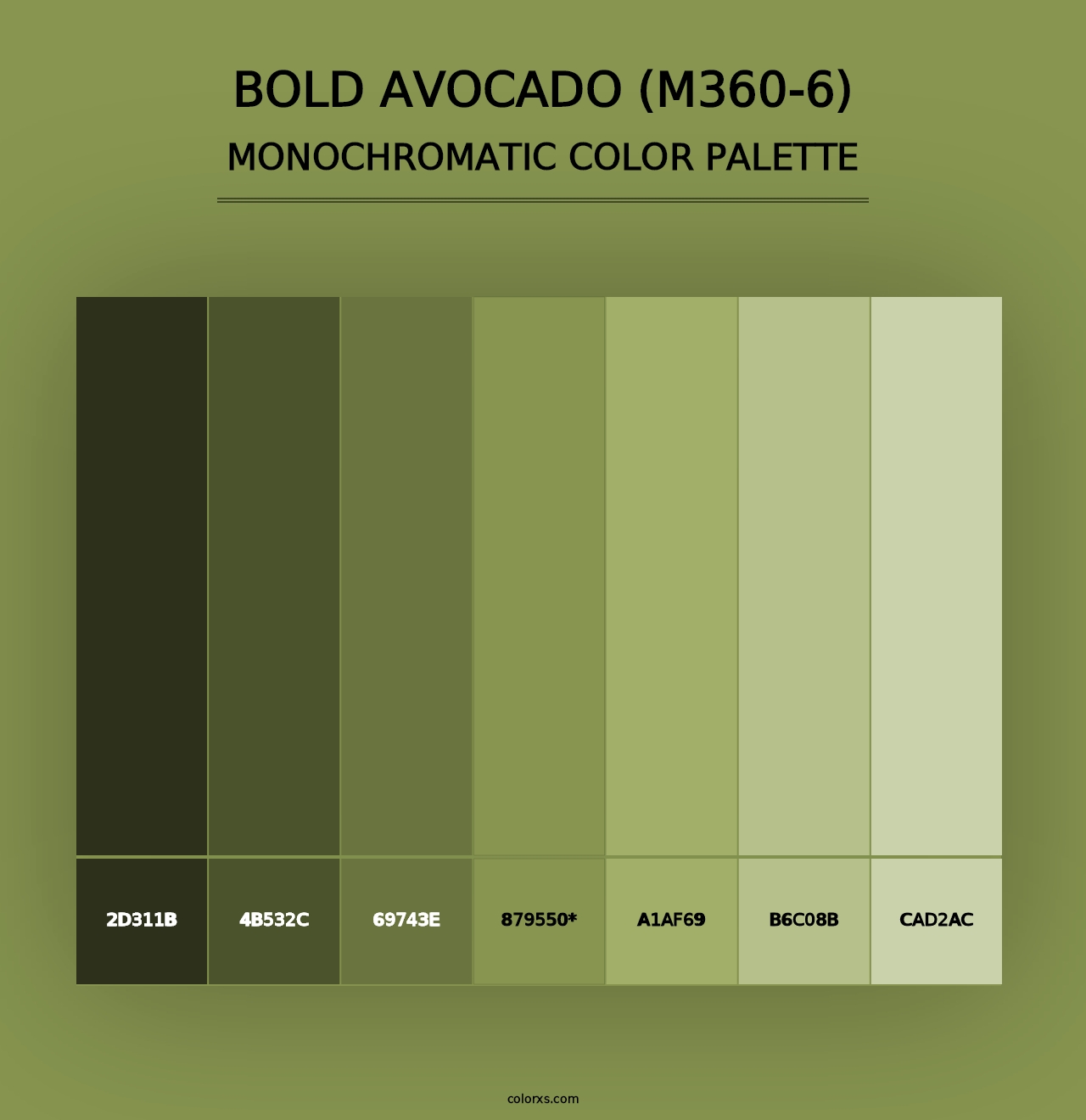 Bold Avocado (M360-6) - Monochromatic Color Palette