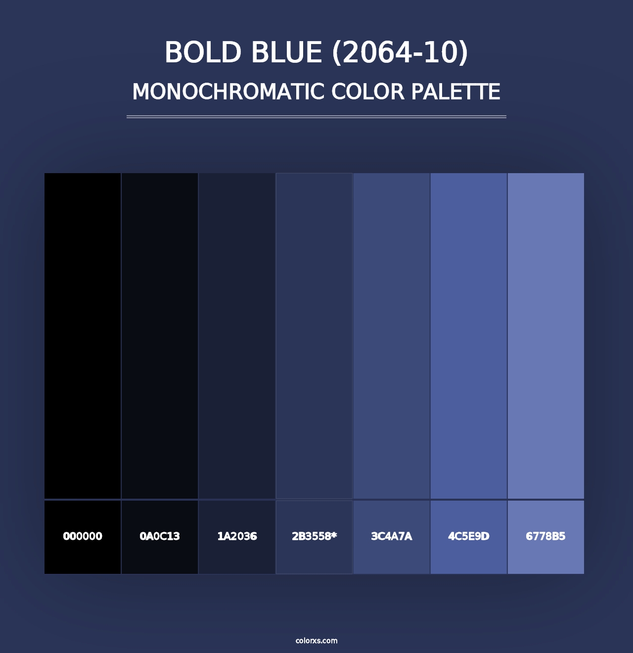 Bold Blue (2064-10) - Monochromatic Color Palette