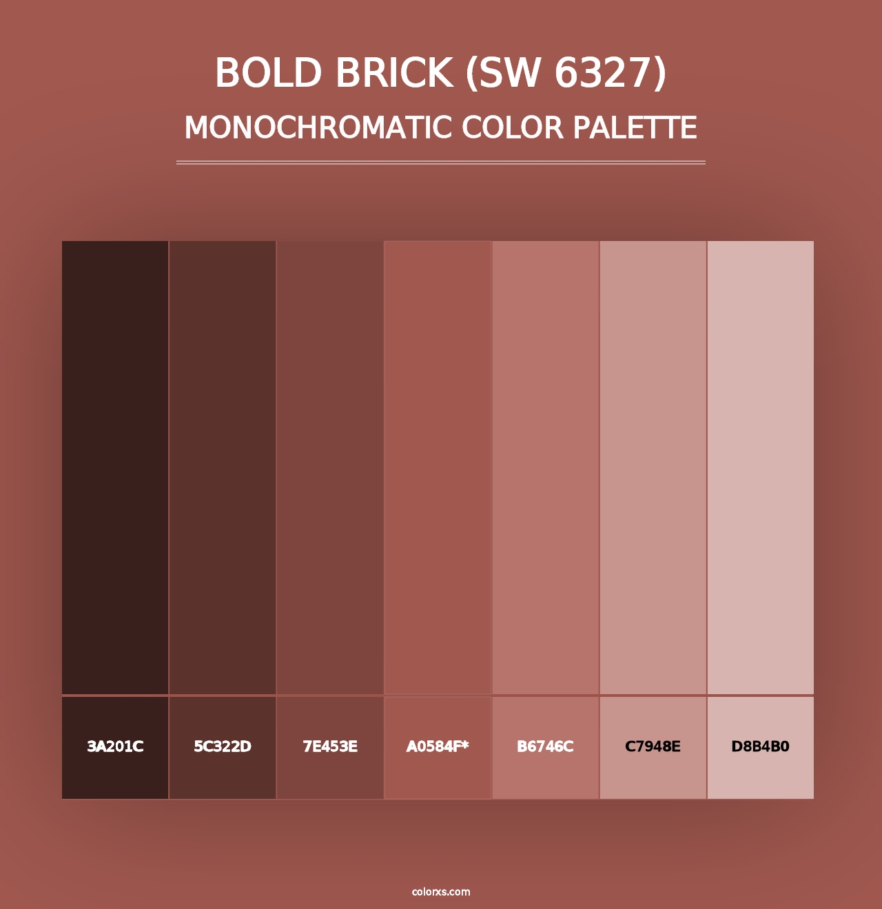 Bold Brick (SW 6327) - Monochromatic Color Palette