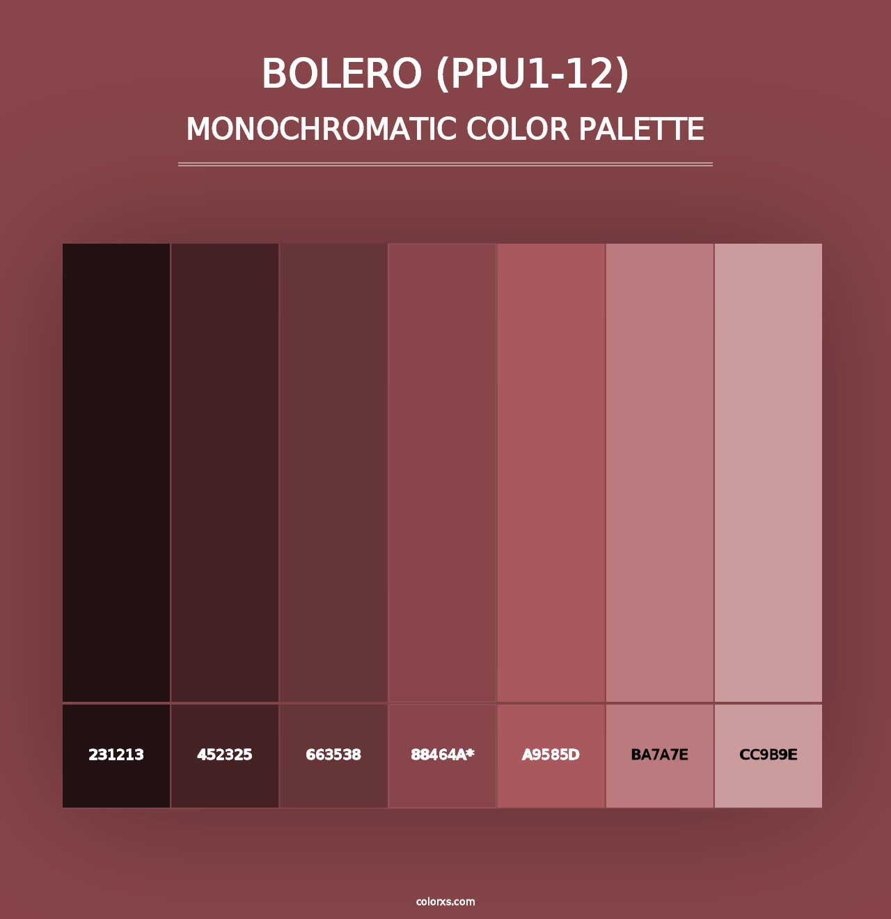 Bolero (PPU1-12) - Monochromatic Color Palette