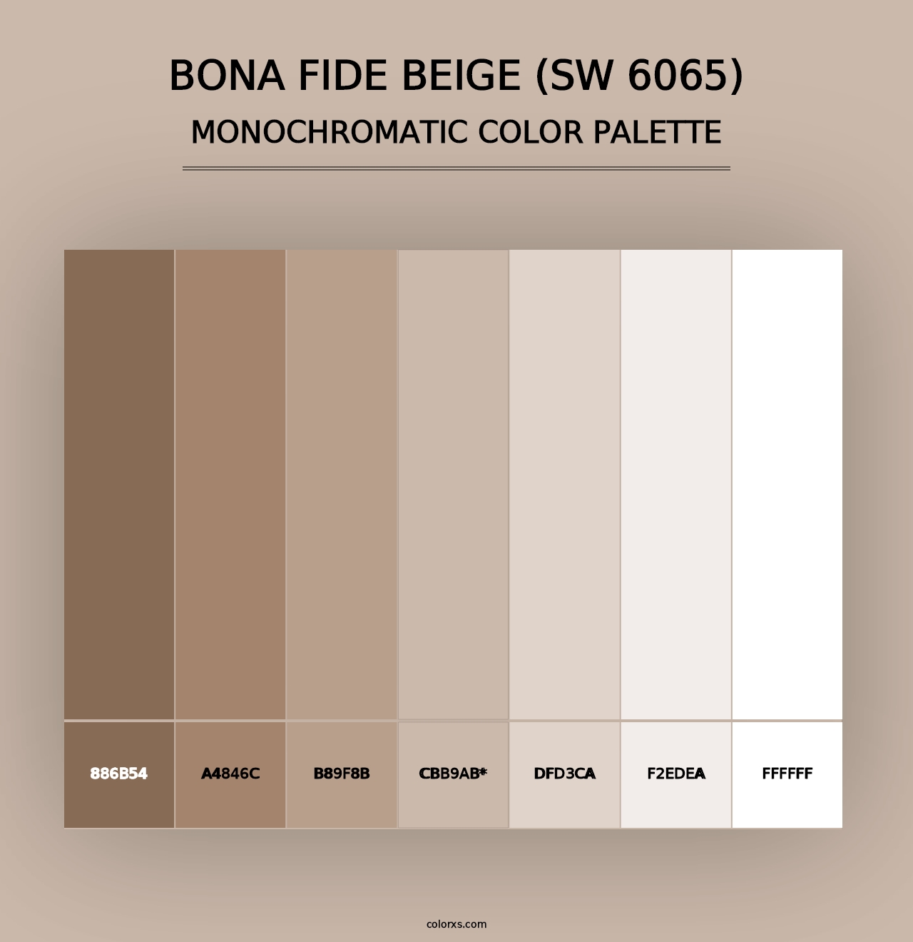 Bona Fide Beige (SW 6065) - Monochromatic Color Palette