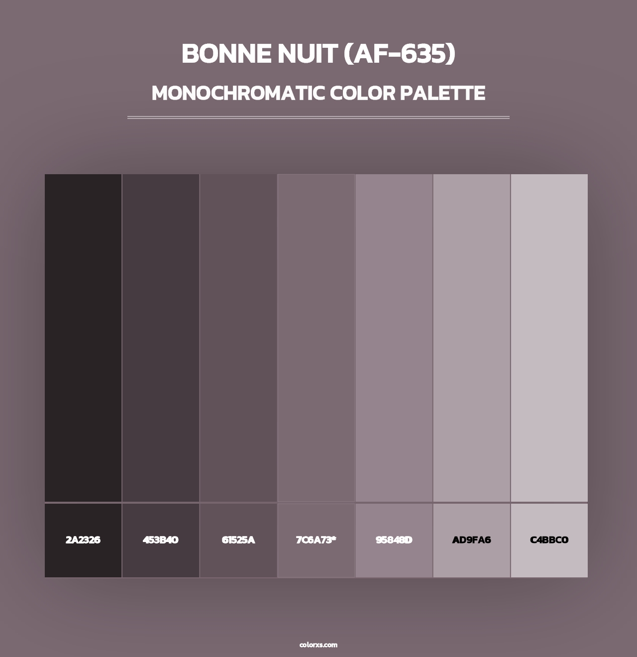 Bonne Nuit (AF-635) - Monochromatic Color Palette