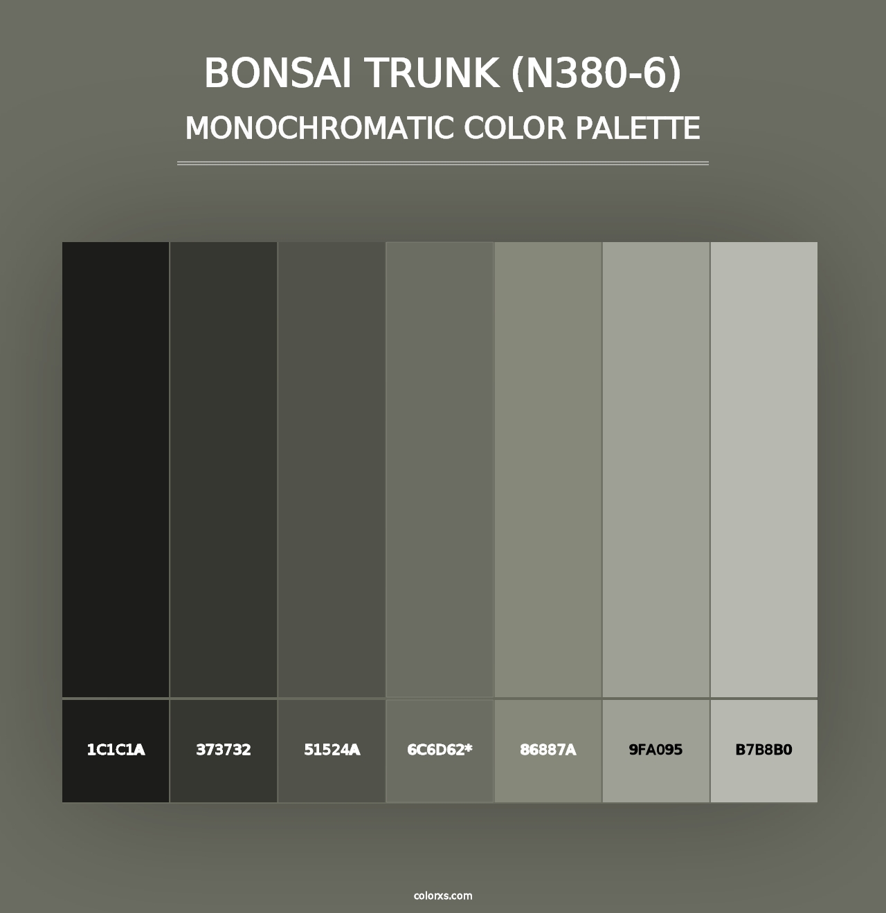 Bonsai Trunk (N380-6) - Monochromatic Color Palette