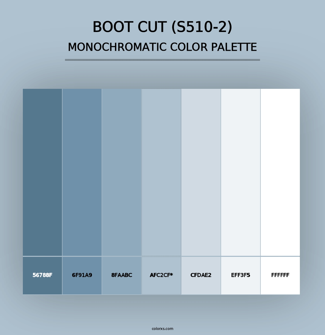 Boot Cut (S510-2) - Monochromatic Color Palette