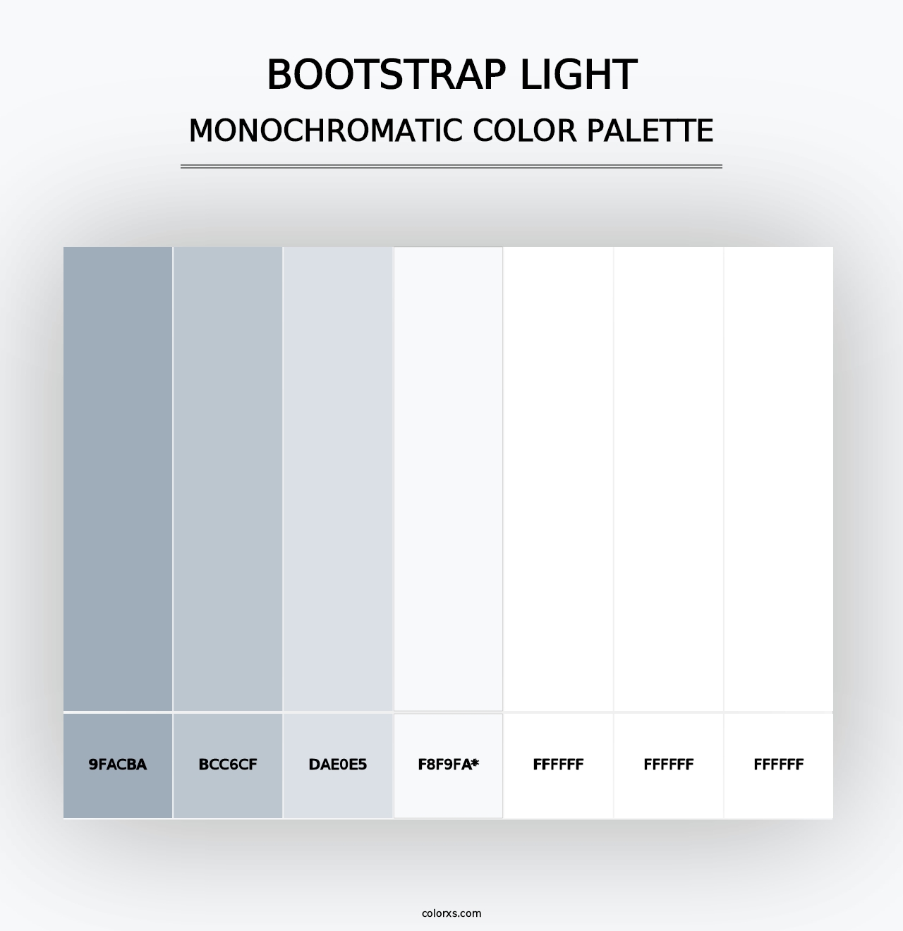 Bootstrap Light - Monochromatic Color Palette