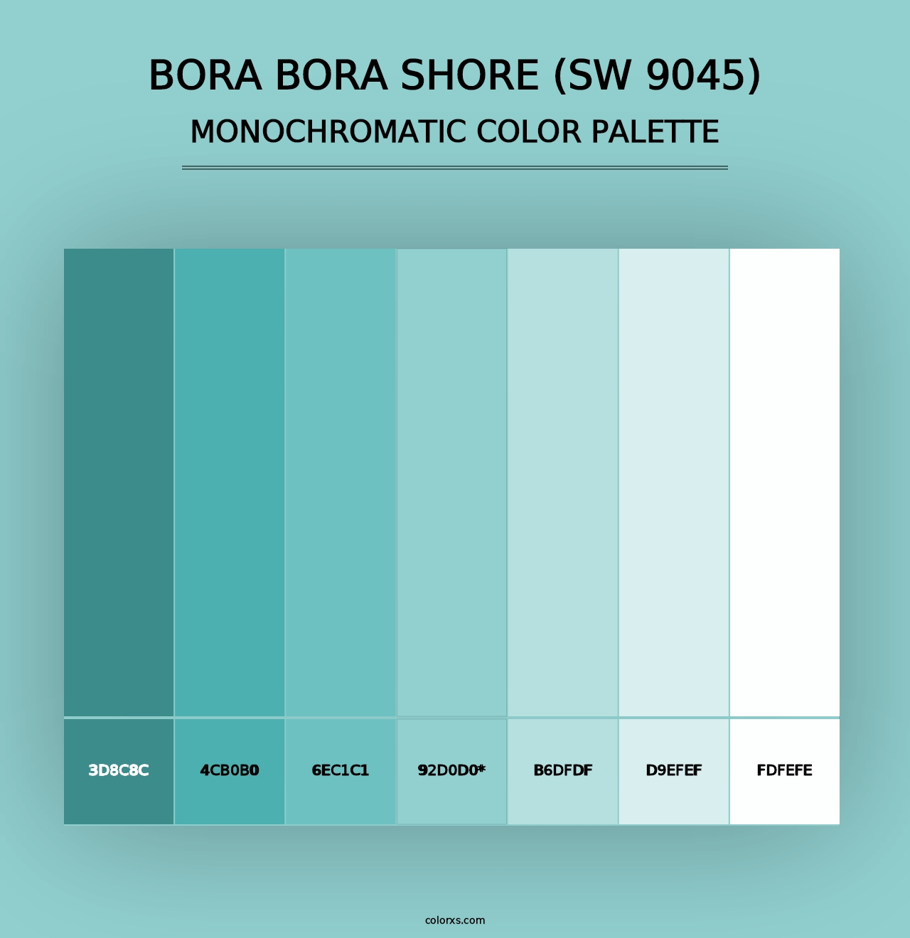 Bora Bora Shore (SW 9045) - Monochromatic Color Palette