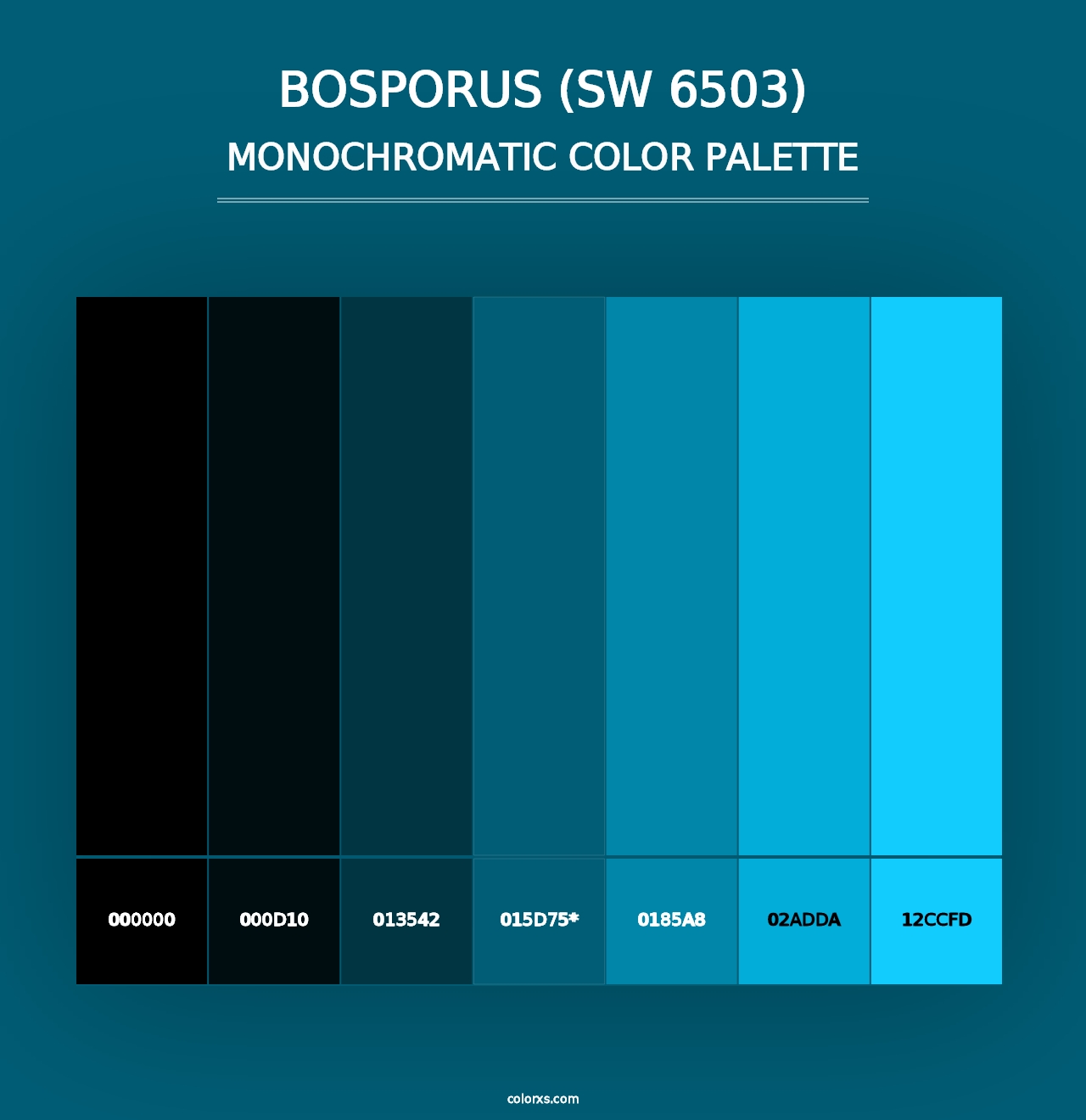 Bosporus (SW 6503) - Monochromatic Color Palette