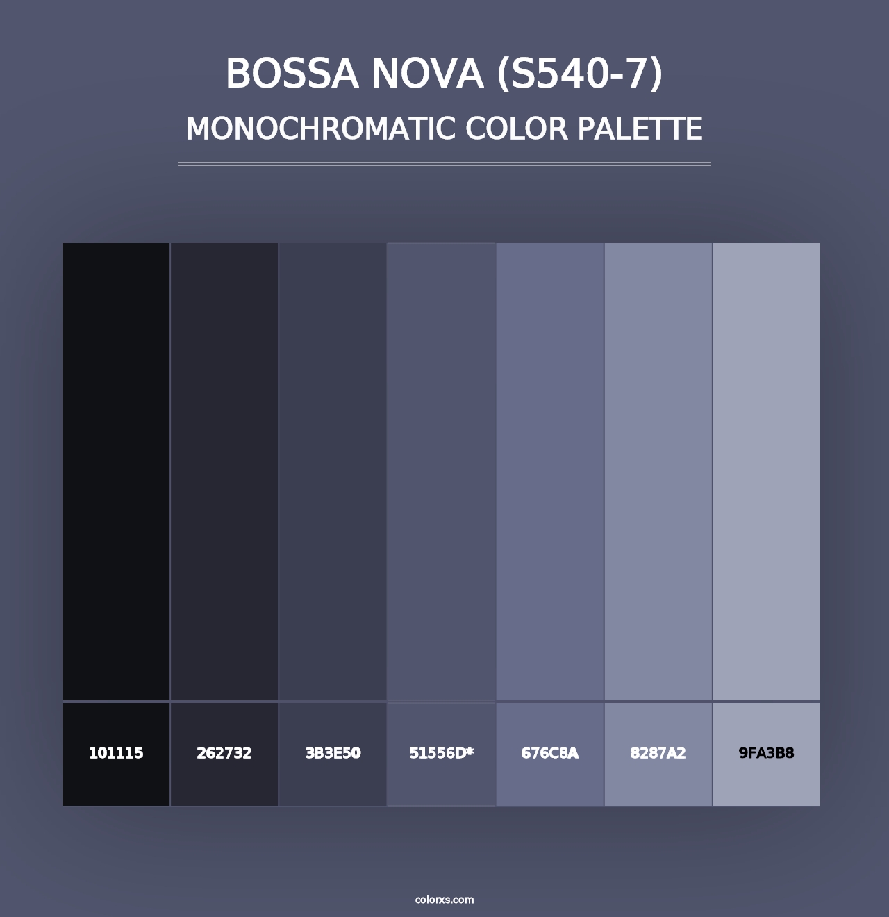 Bossa Nova (S540-7) - Monochromatic Color Palette