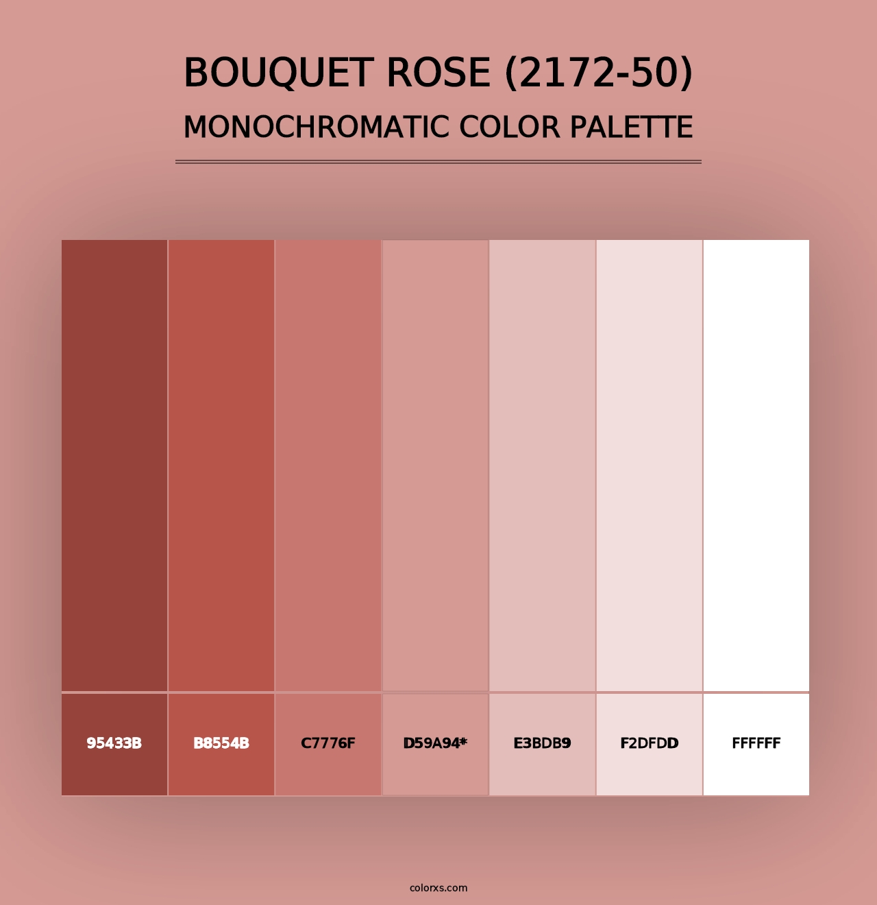 Bouquet Rose (2172-50) - Monochromatic Color Palette