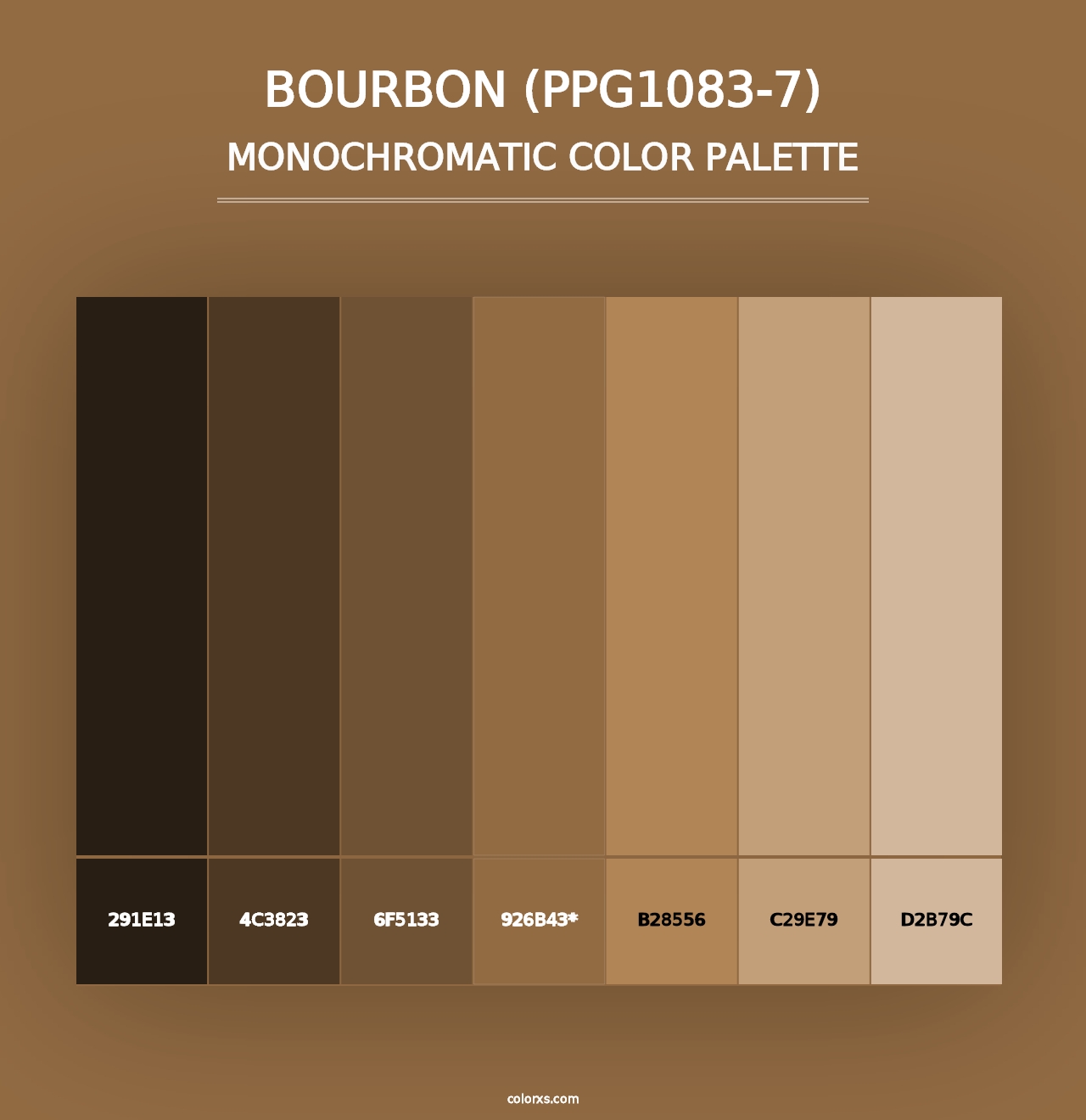 Bourbon (PPG1083-7) - Monochromatic Color Palette