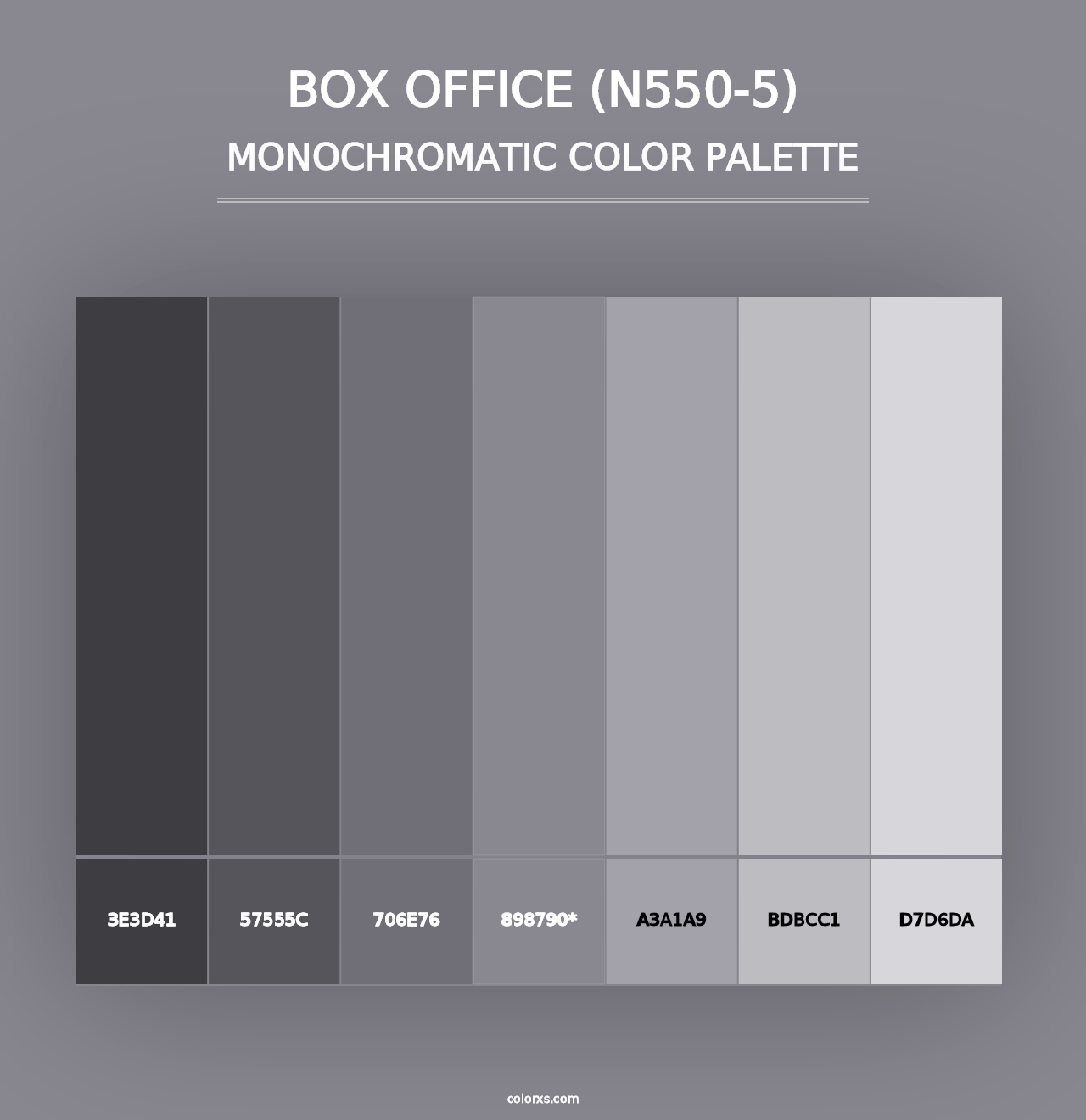 Box Office (N550-5) - Monochromatic Color Palette