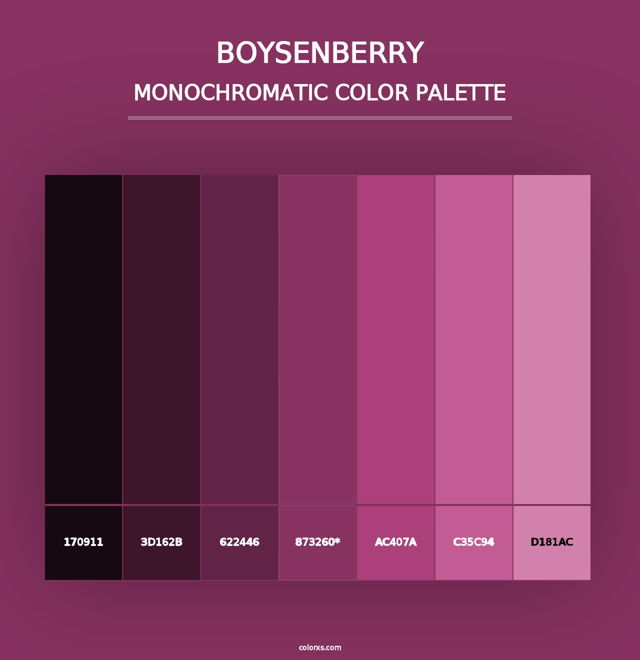 Boysenberry - Monochromatic Color Palette