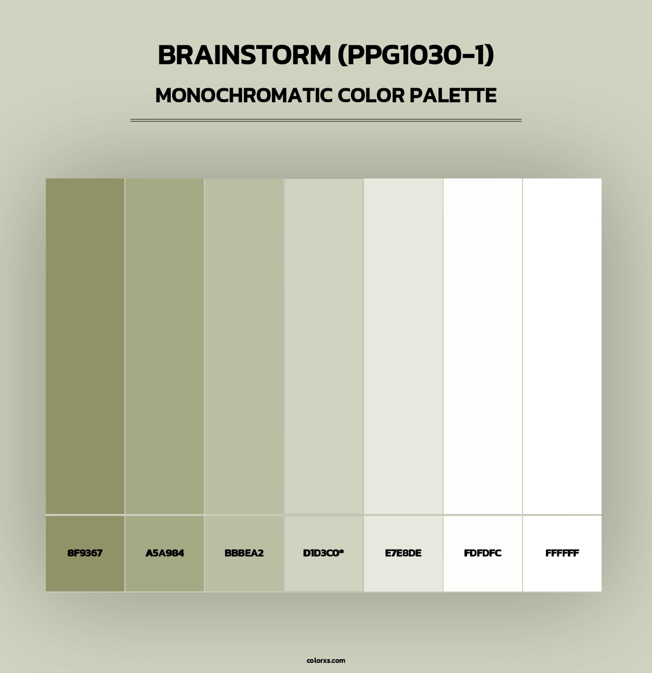 Brainstorm (PPG1030-1) - Monochromatic Color Palette