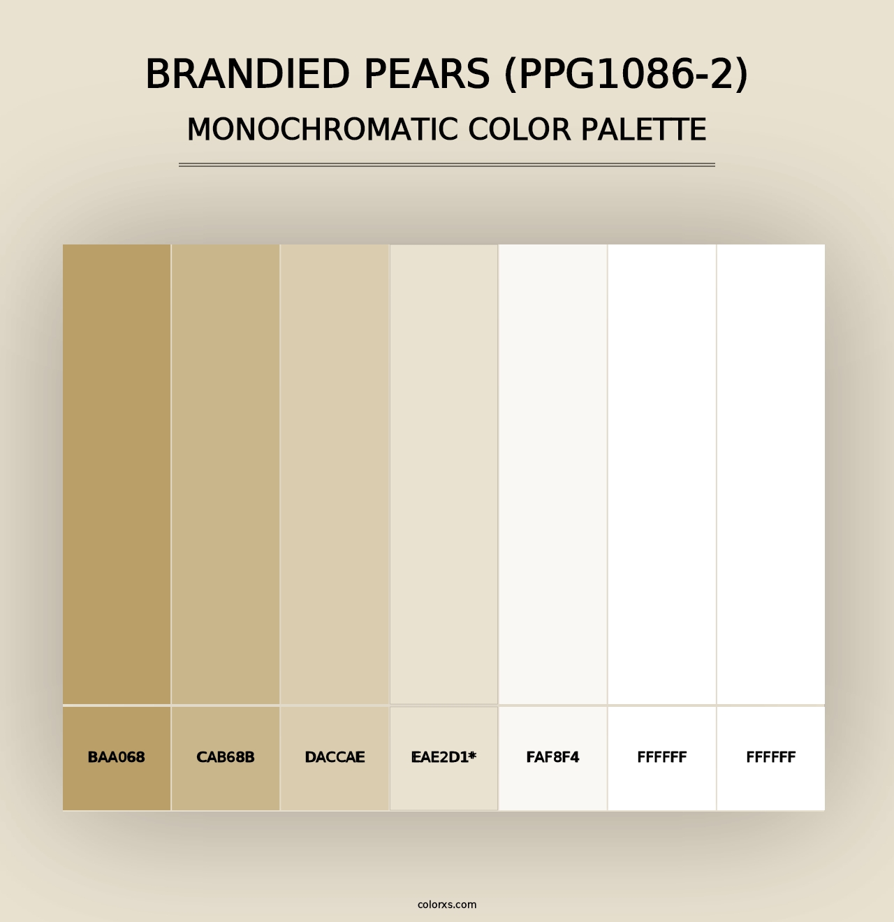 Brandied Pears (PPG1086-2) - Monochromatic Color Palette