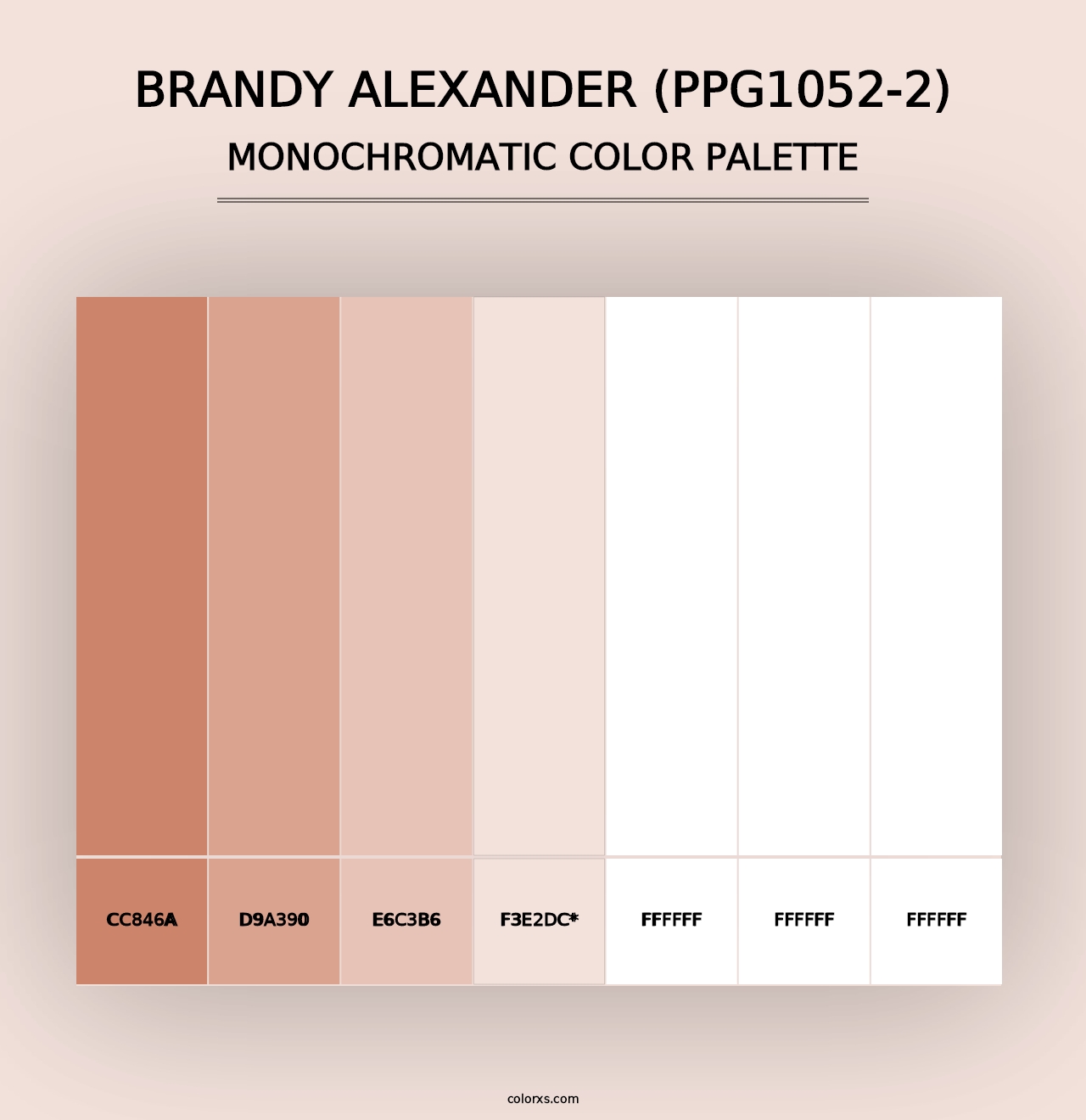 Brandy Alexander (PPG1052-2) - Monochromatic Color Palette