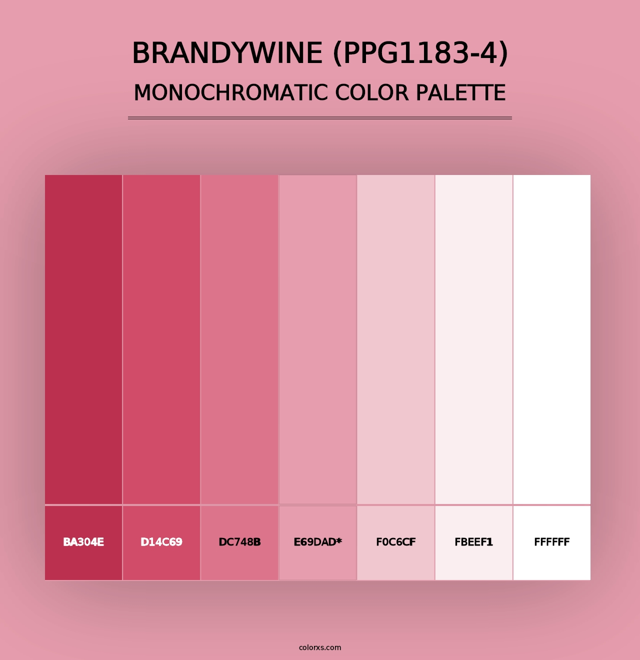 Brandywine (PPG1183-4) - Monochromatic Color Palette