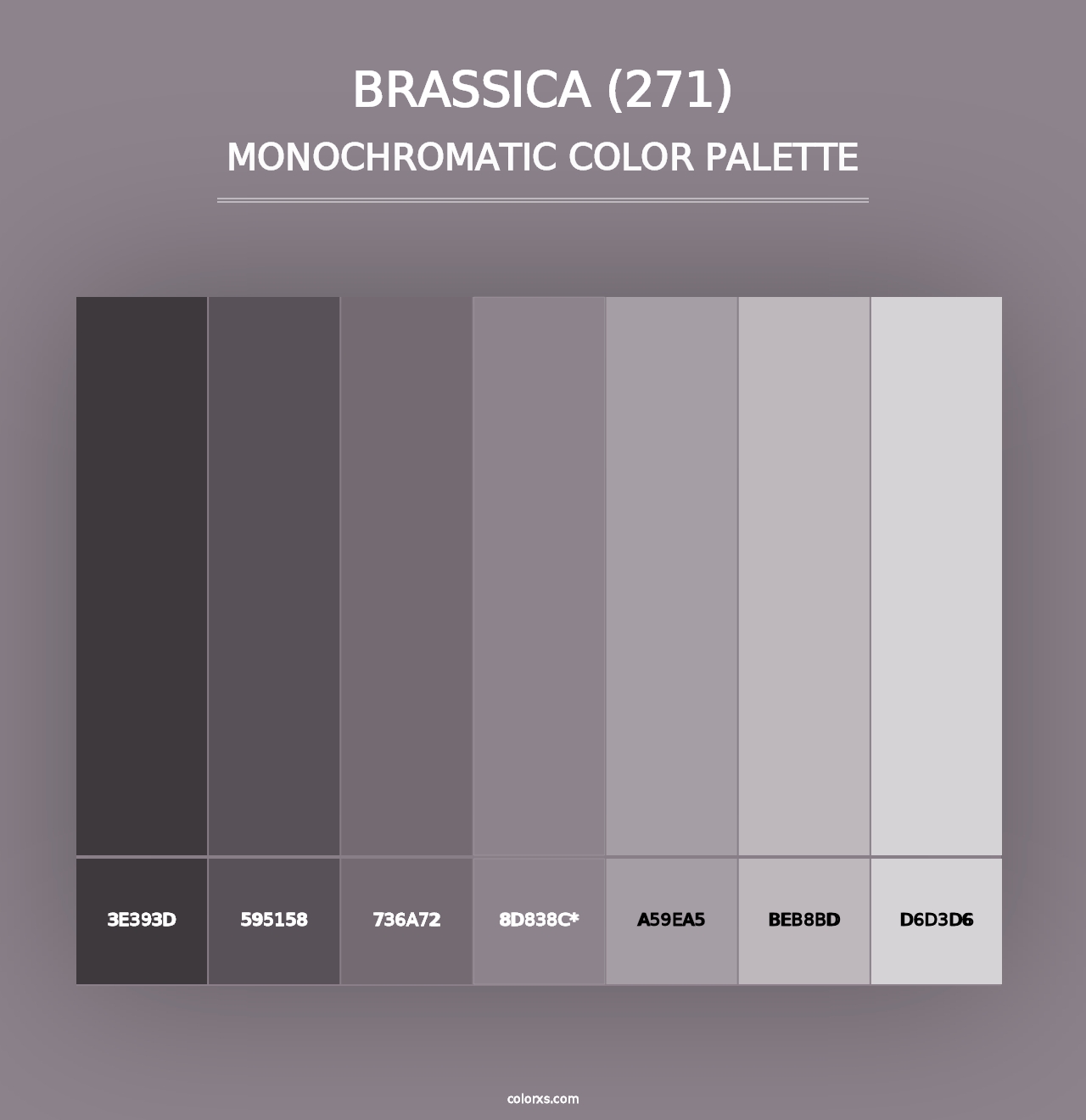 Brassica (271) - Monochromatic Color Palette