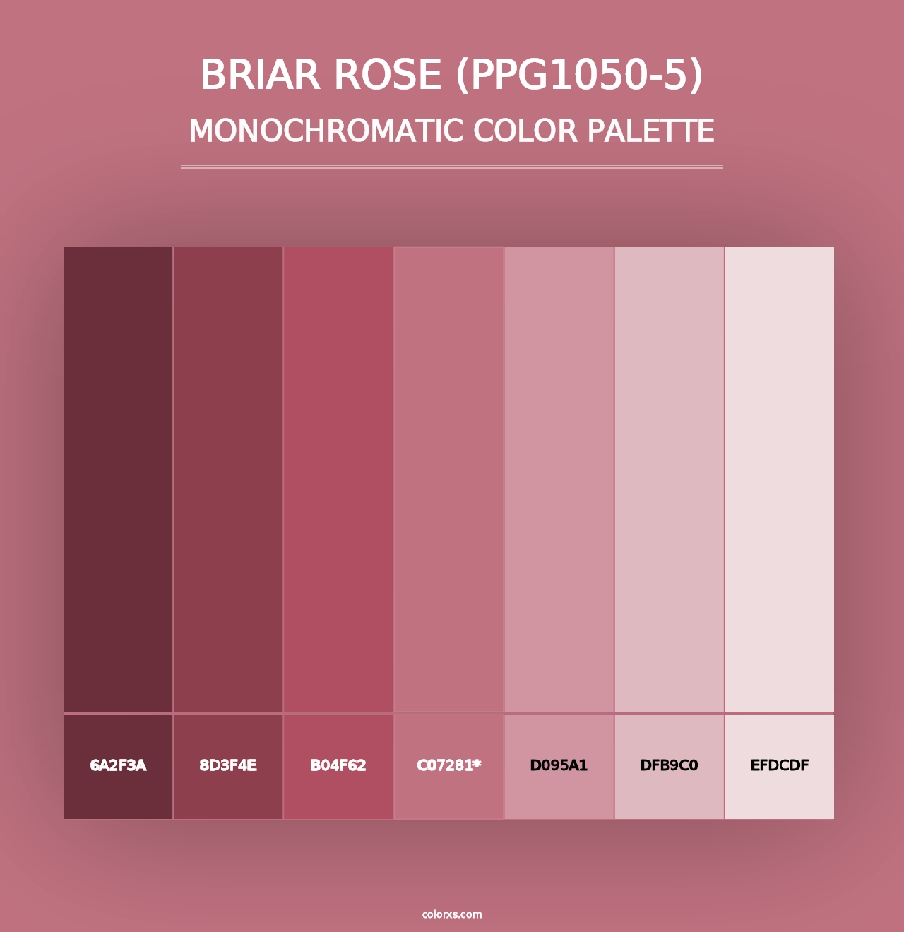 Briar Rose (PPG1050-5) - Monochromatic Color Palette