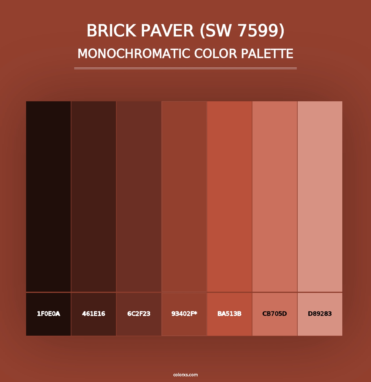 Brick Paver (SW 7599) - Monochromatic Color Palette