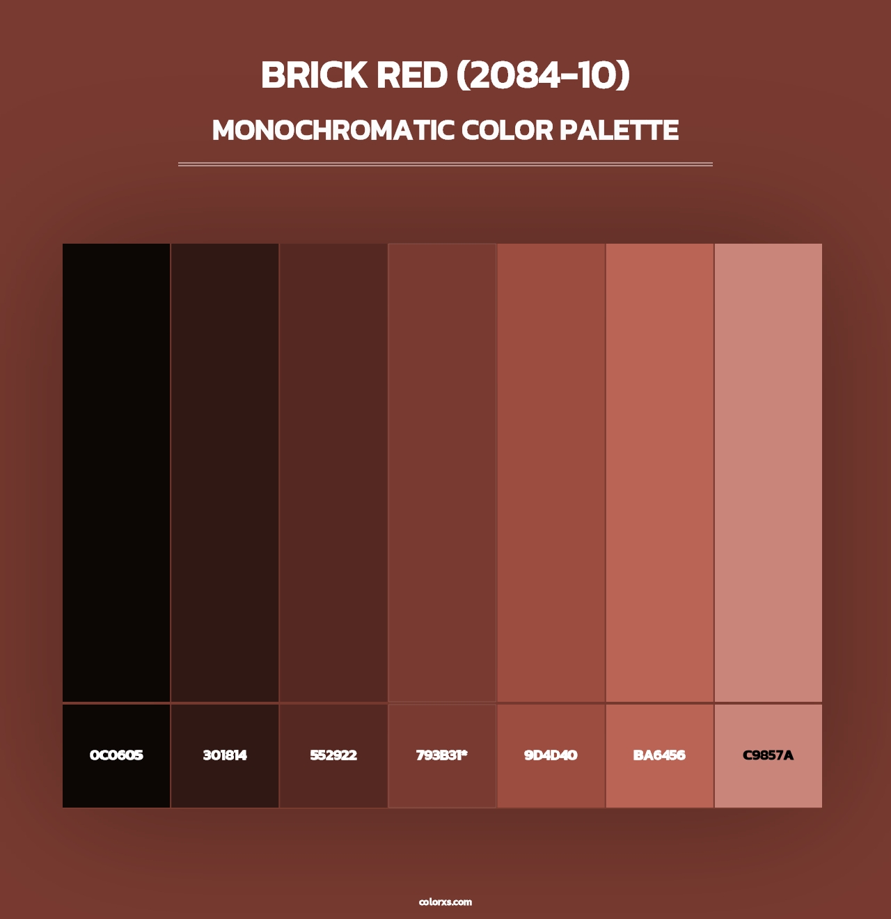 Brick Red (2084-10) - Monochromatic Color Palette