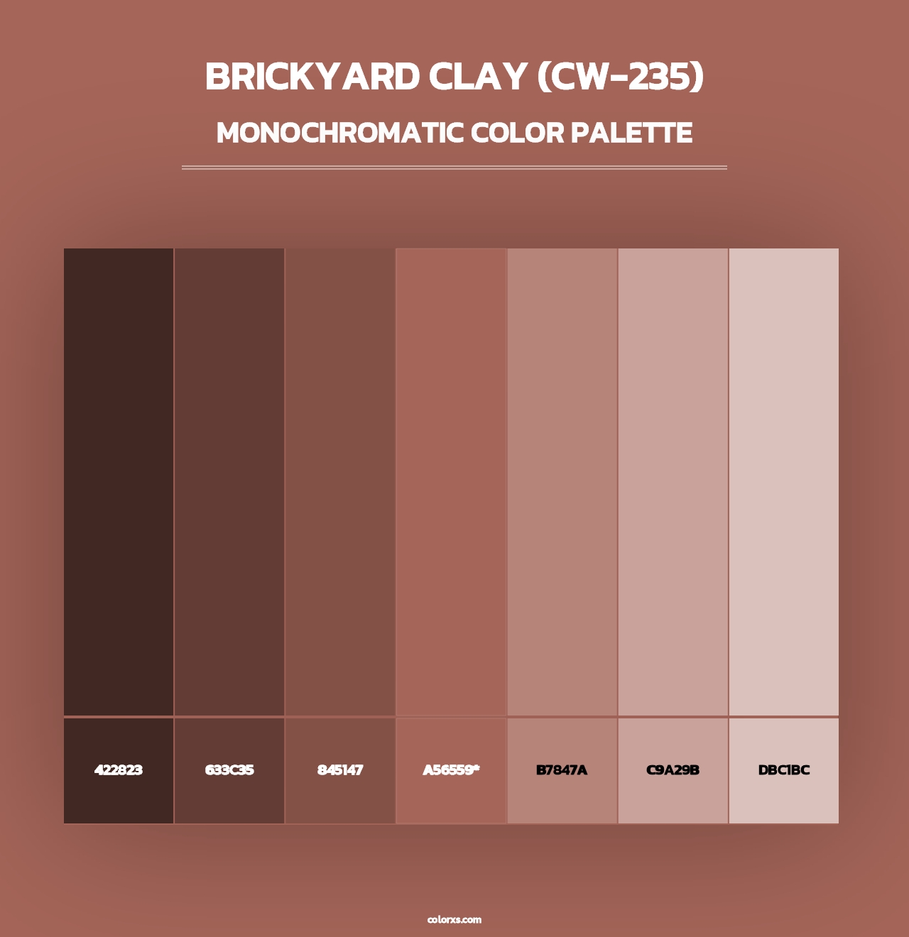 Brickyard Clay (CW-235) - Monochromatic Color Palette