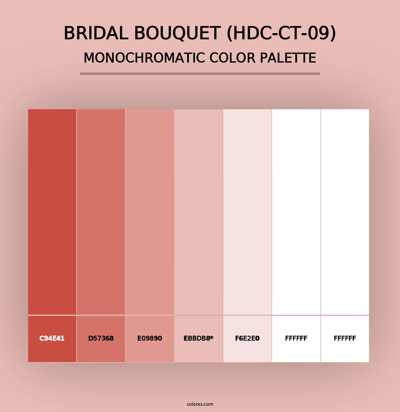 Bridal Bouquet (HDC-CT-09) - Monochromatic Color Palette